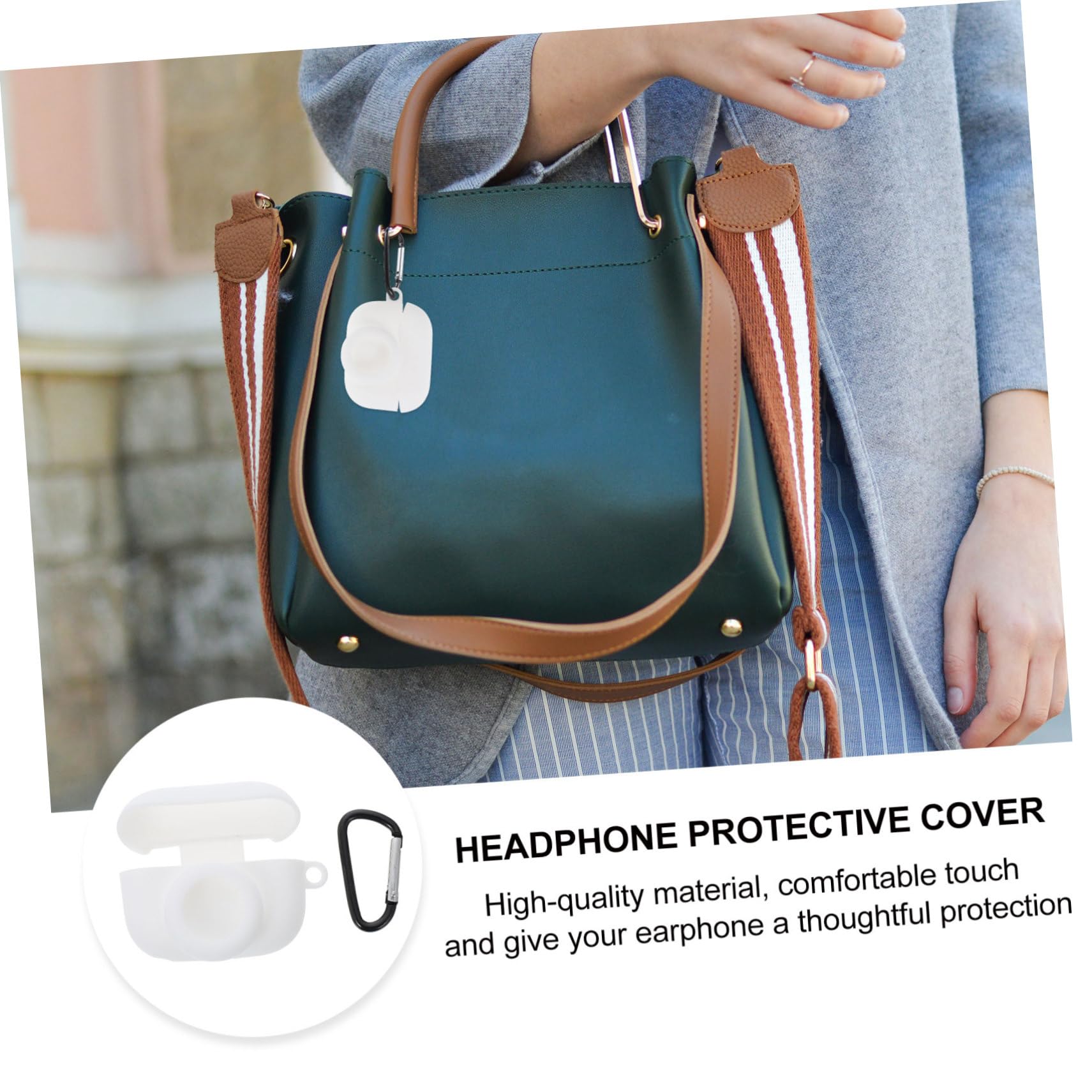 Portable Headphone Case for Over-Ear Headphones - Durable Protective Cover for Travel, Gym & Daily Use - 1pc Compact Earphone Storage Pouch