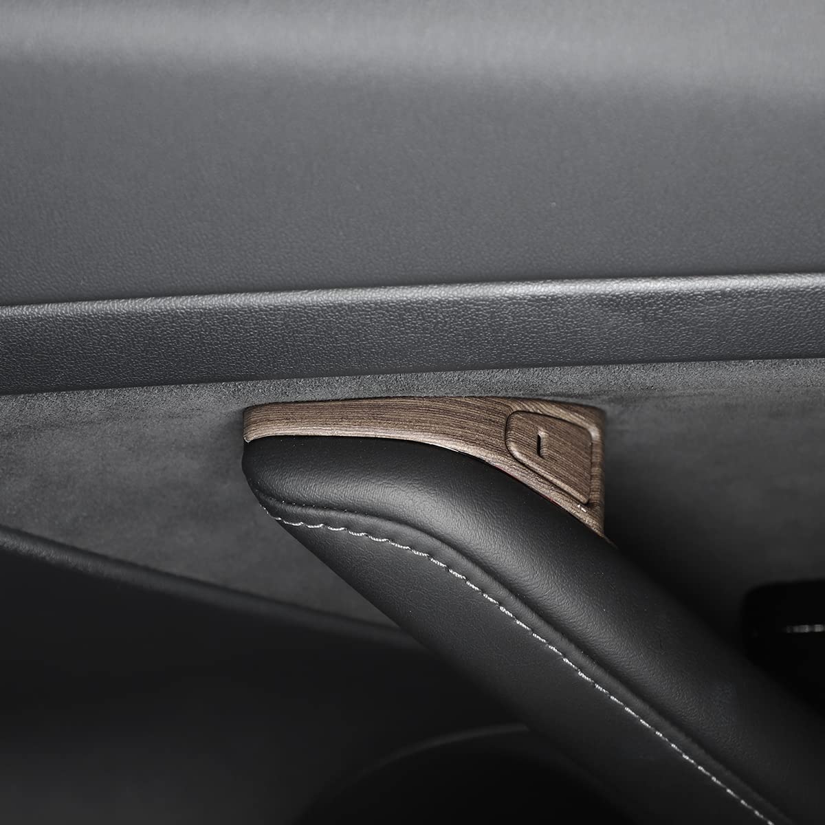 8-Piece ABS Car Door Lock Button Frame Cover for Tesla Model 3 & Model Y 2018-2020 - Pear Wood Grain Interior Trim Upgrade - Perfect for Enhancing Door Lock Switch Appearance & Protection - MCUNVX-2665527