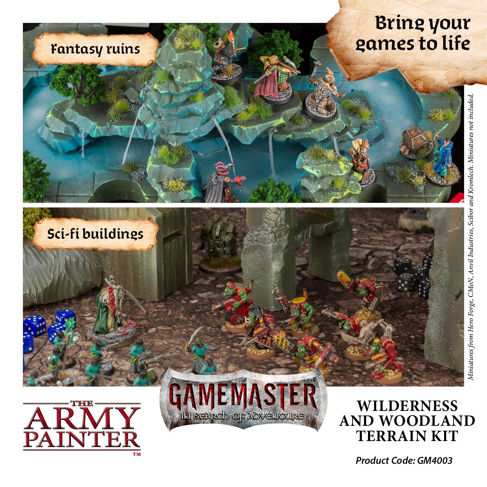 GameMaster Terrain Kit: Wilderness & Woodlands - D&D RPG Miniature Scenery for Tabletop Gaming, Wargaming & Fantasy Adventures