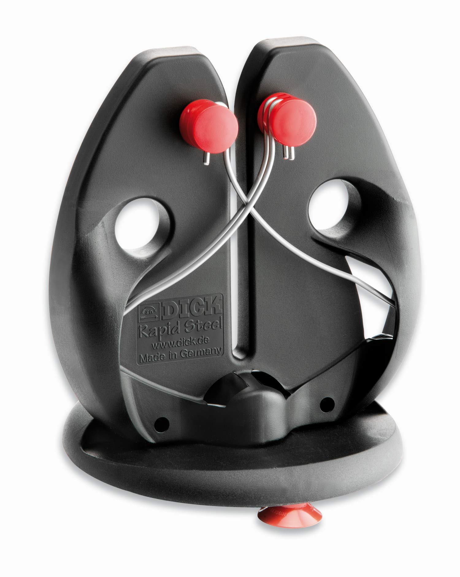F. DICK Rapid Steel Action Knife Sharpener Set with Stand Plate - Professional Kitchen Knife Sharpening Tool - Stainless Steel Sharpening Rods - Easy to Use - German Made - Perfect for Home Chefs & Professional Kitchens