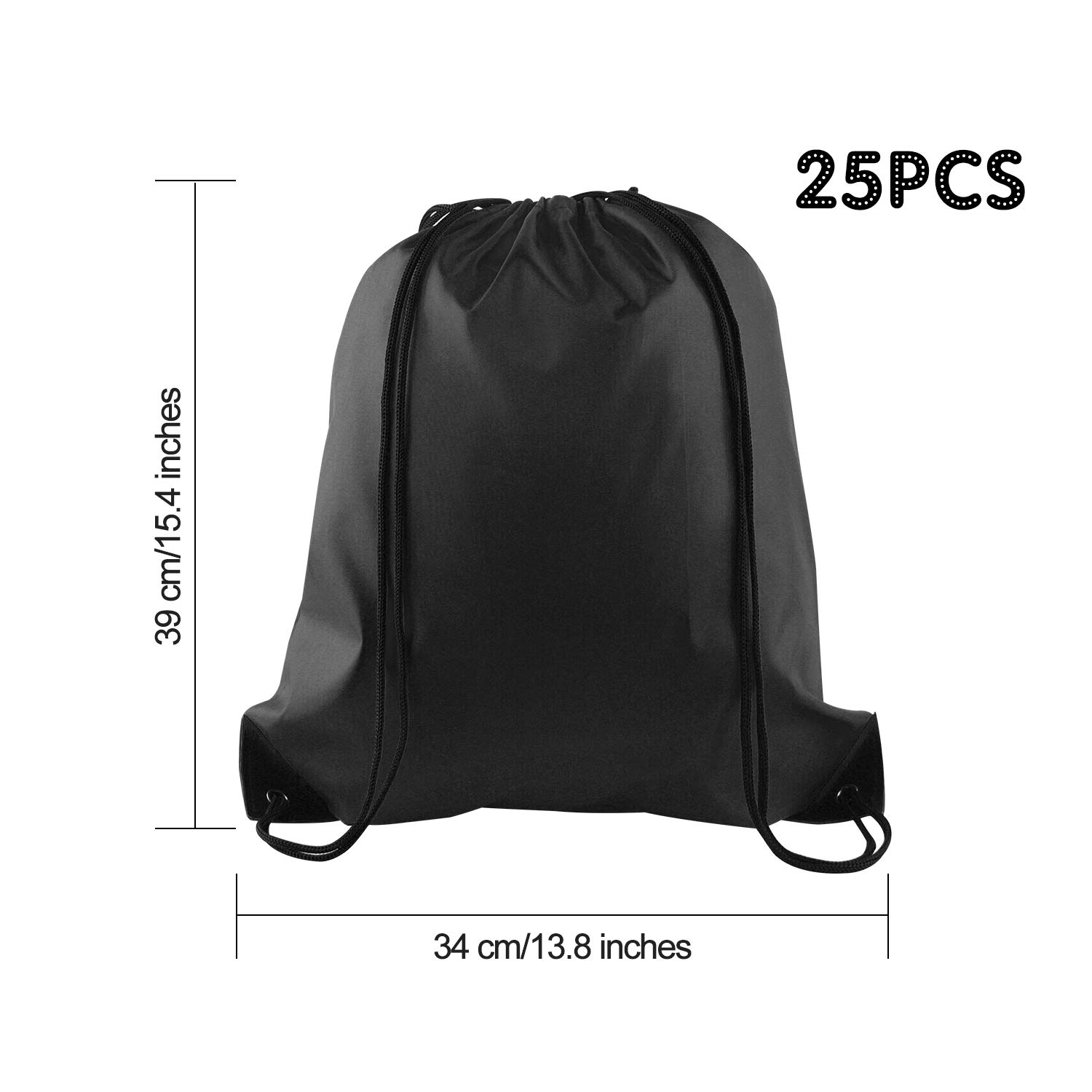 25Pcs Drawstring Backpacks Bulk - Lightweight Gym Bags for Sports, Travel & School - Durable Cinch Sack Backpack for Workout, Beach, Festival & Outdoor Activities