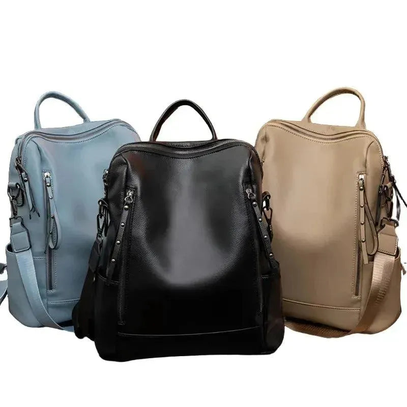 Genuine Leather Women's Backpack - Stylish & Durable Laptop Bag for Work, Travel & College | Perfect for Professionals & Students