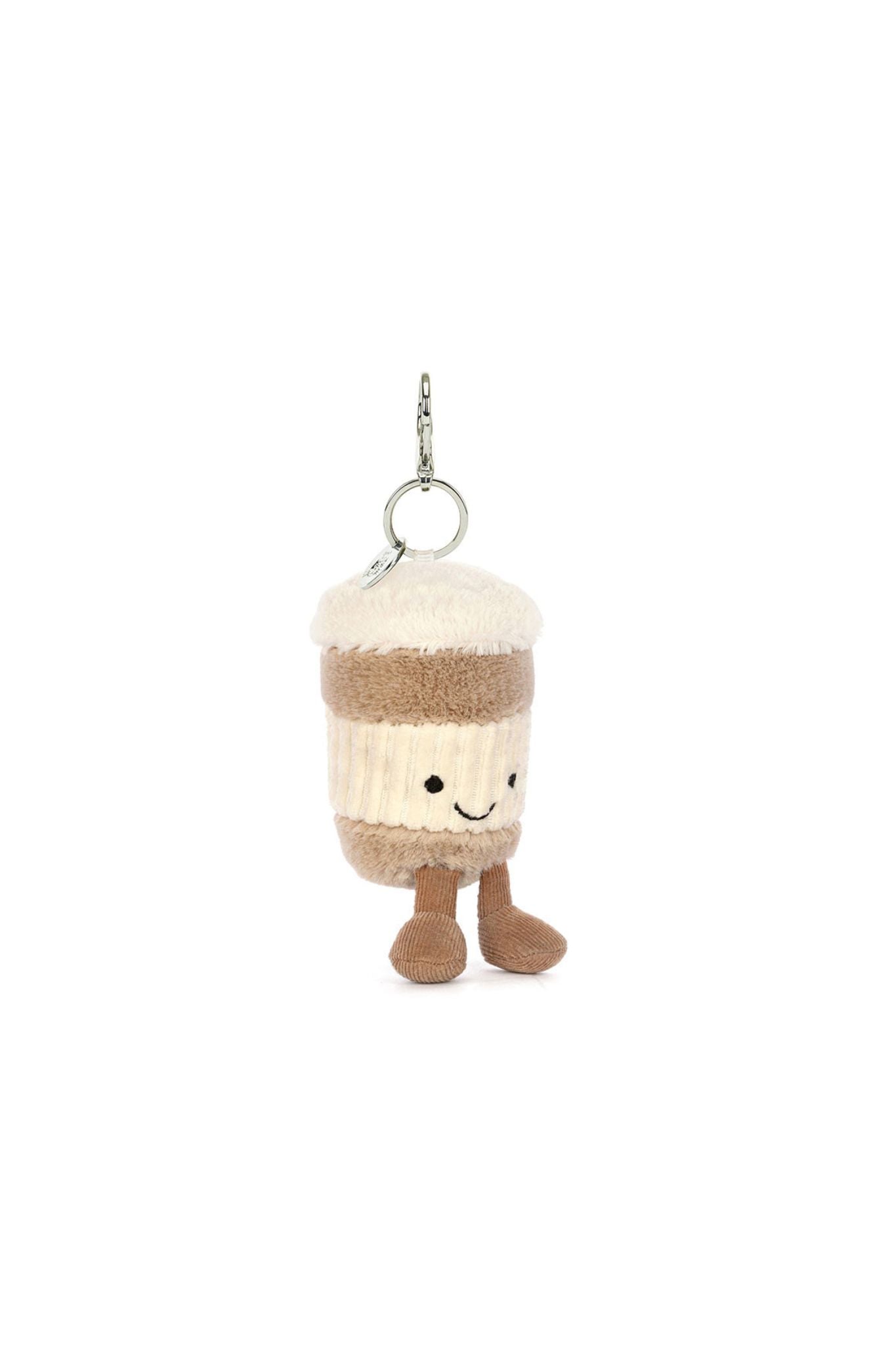 Jellycat Amuseables Coffee To Go Bag Charm - Adorable Plush Keychain for Coffee Lovers, Perfect for Backpacks, Purses & Gift Giving