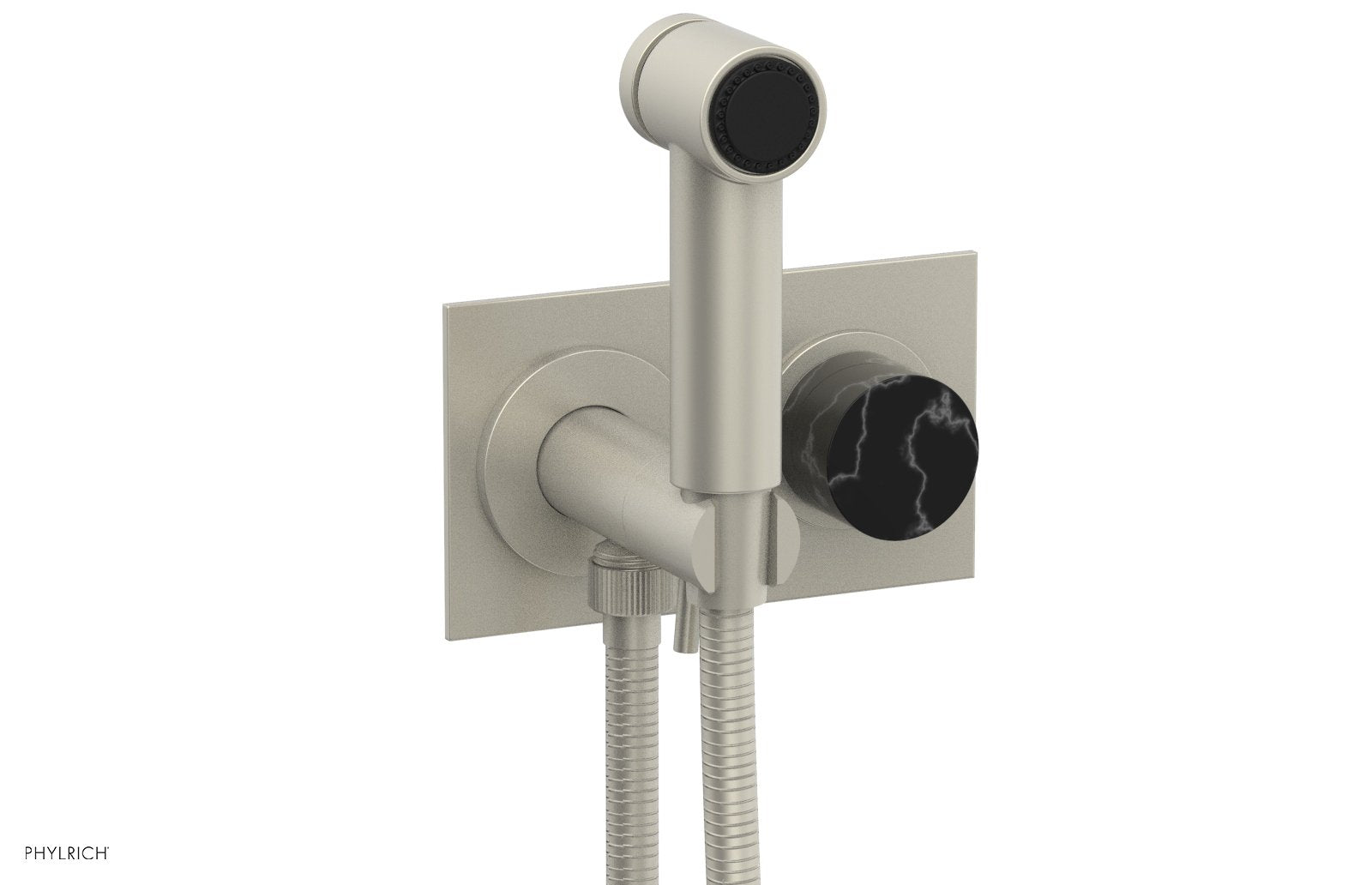 Premium Wall Mounted Bidet with Marble Handle - BASIC II Model 230 67 - Perfect for Modern Bathrooms, Small Spaces & Luxurious Home Upgrades