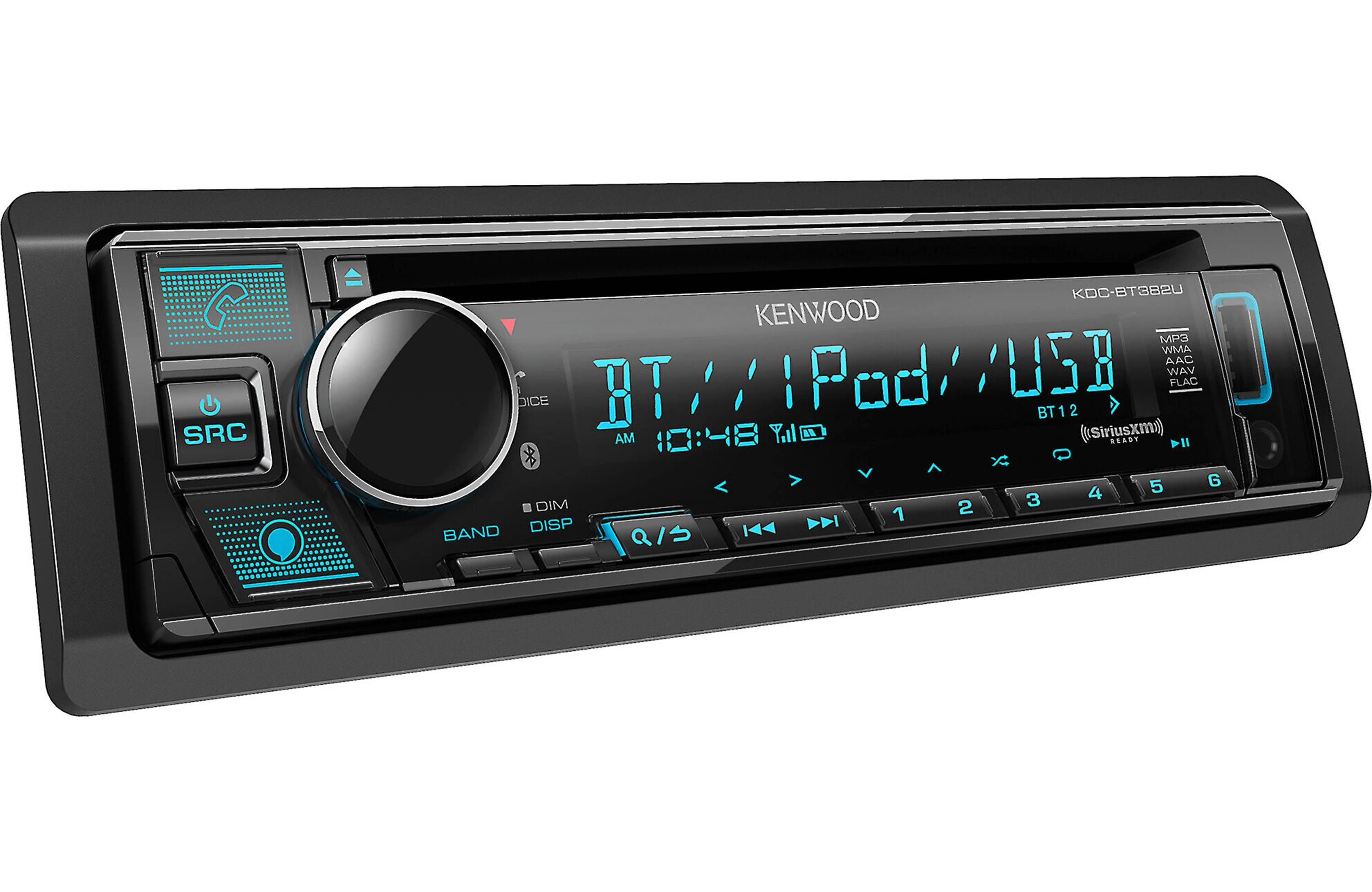 Kenwood KDC BT382U Bluetooth CD Receiver - Car Stereo with USB/AUX Input & Hands-Free Calling for Road Trips & Commuting