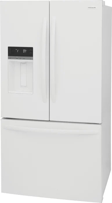 Frigidaire FRFS2823AW 27.8 Cu. Ft. French Door Refrigerator in White - Energy Efficient Stainless Steel Fridge with Spacious Interior for Modern Kitchen & Family Use