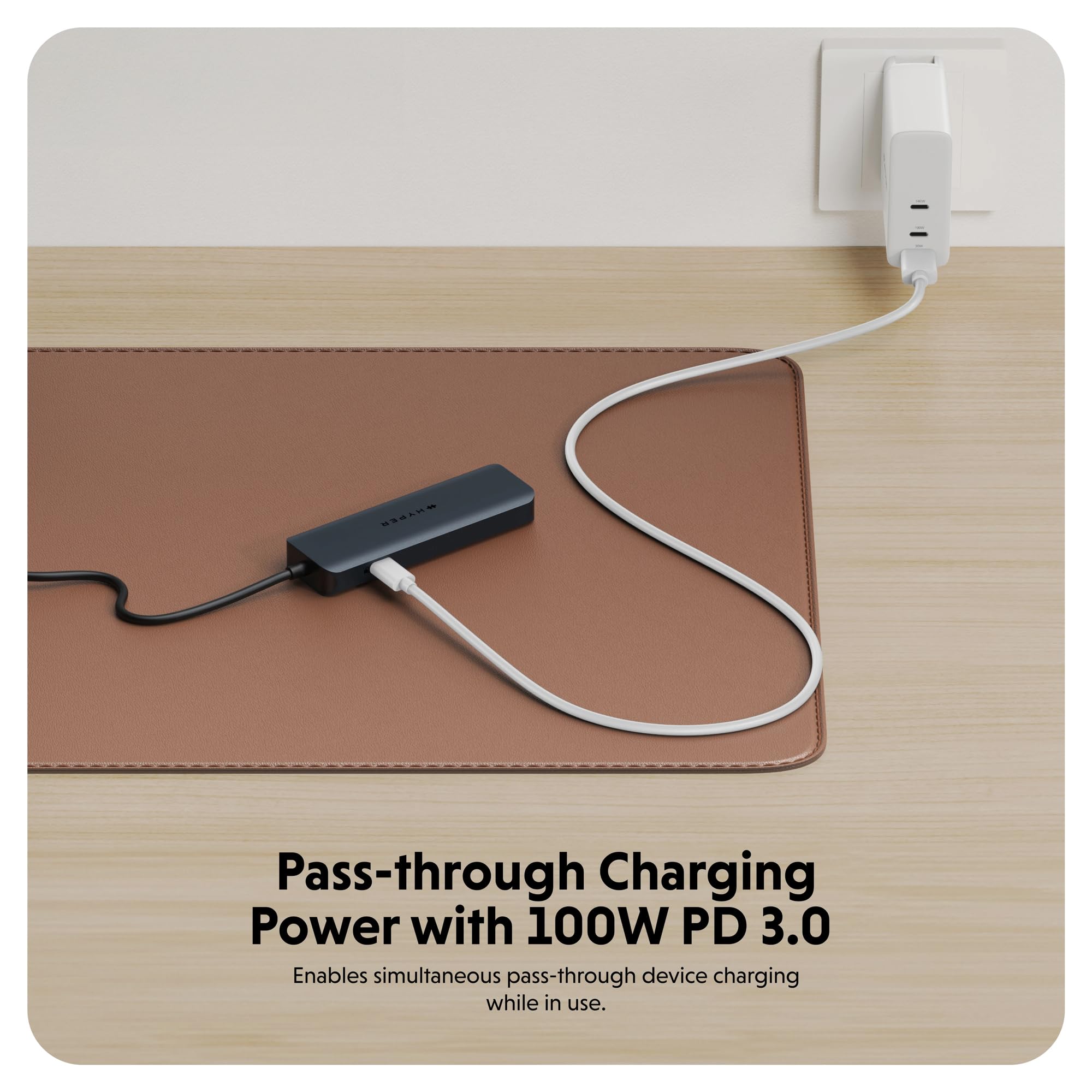 HyperDrive Next 6-Port USB C Hub for MacBook Pro/Air, PC, Chromebook - 4K60Hz HDMI, 2 USB-A 3.0, 10Gbps USB-C, 100W Power Delivery, 312MB/s SD Card Reader - Perfect for Home Office, Remote Work & Travel Accessories
