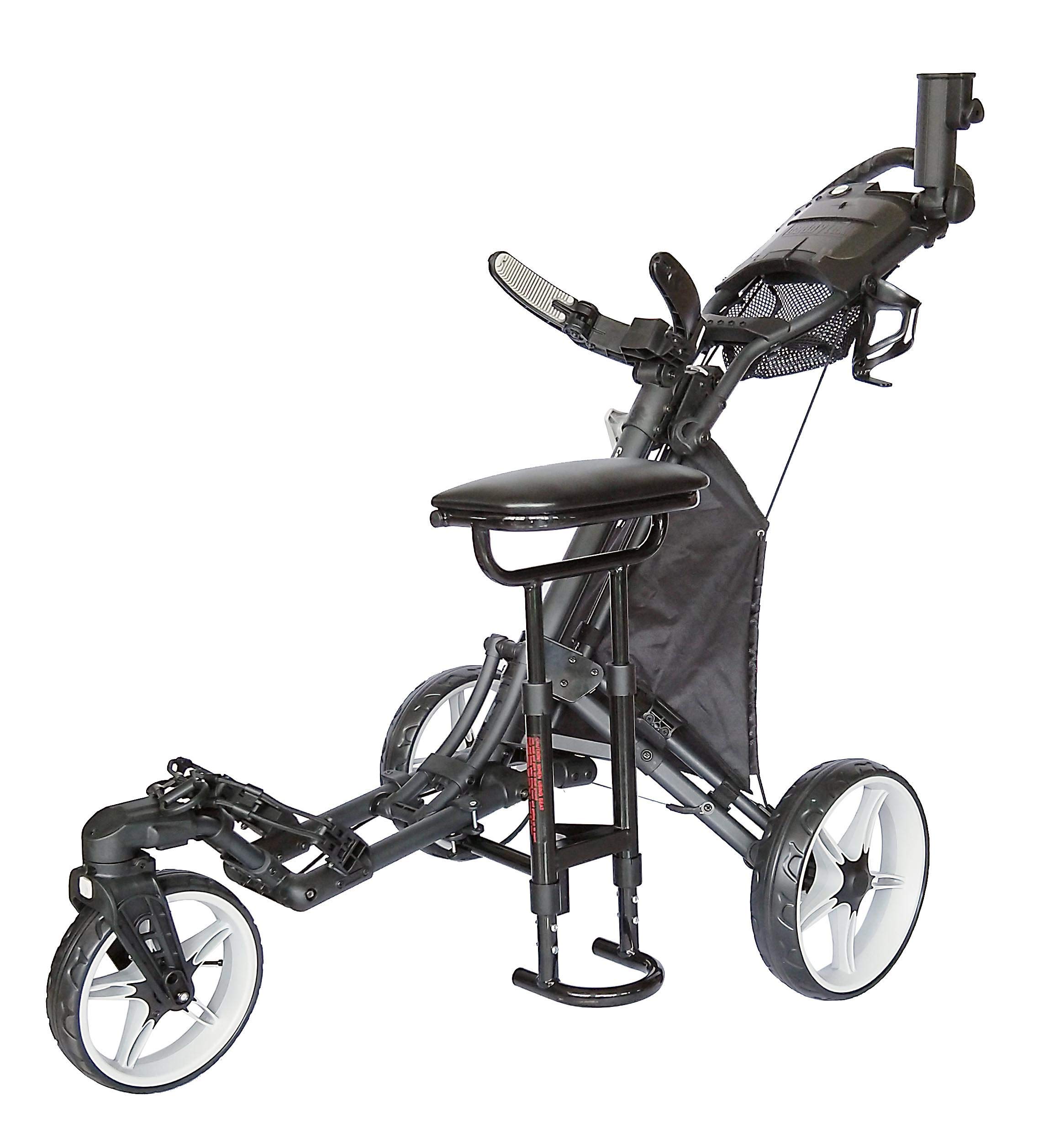Caddytek CaddyLite One Swivel Version 8 Golf Push Cart - 3-Wheel Lightweight Folding Golf Cart with 360° Swivel Front Wheel & Adjustable Handle | Perfect for Golfers, Walking Courses, and Easy Storage