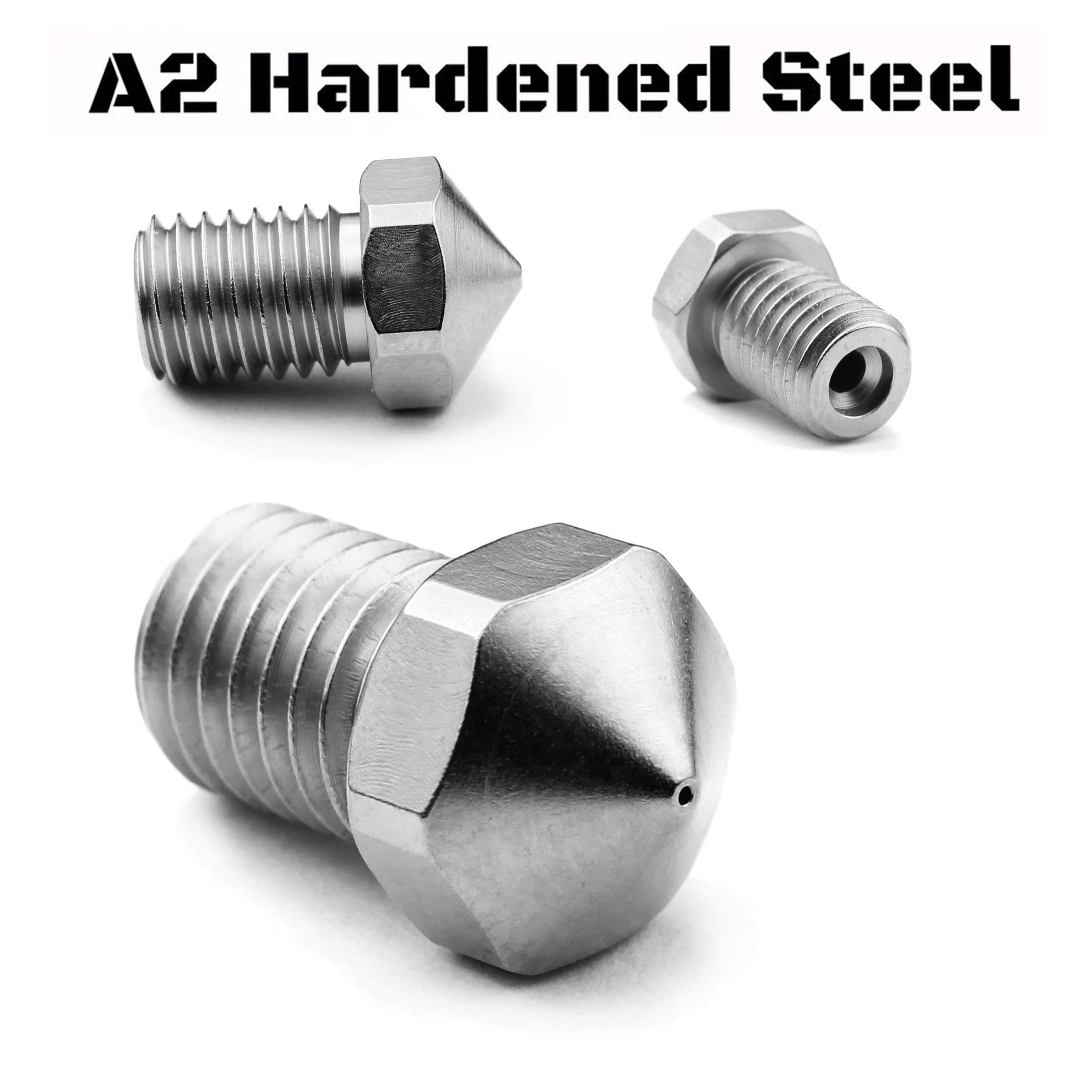 Micro Swiss Plated A2 Tool Steel Nozzle (.4mm) - High Wear Resistance for Dremel Digilab 3D45 & Idea Builder 3D Printers | Perfect for Precision 3D Printing & Prototyping