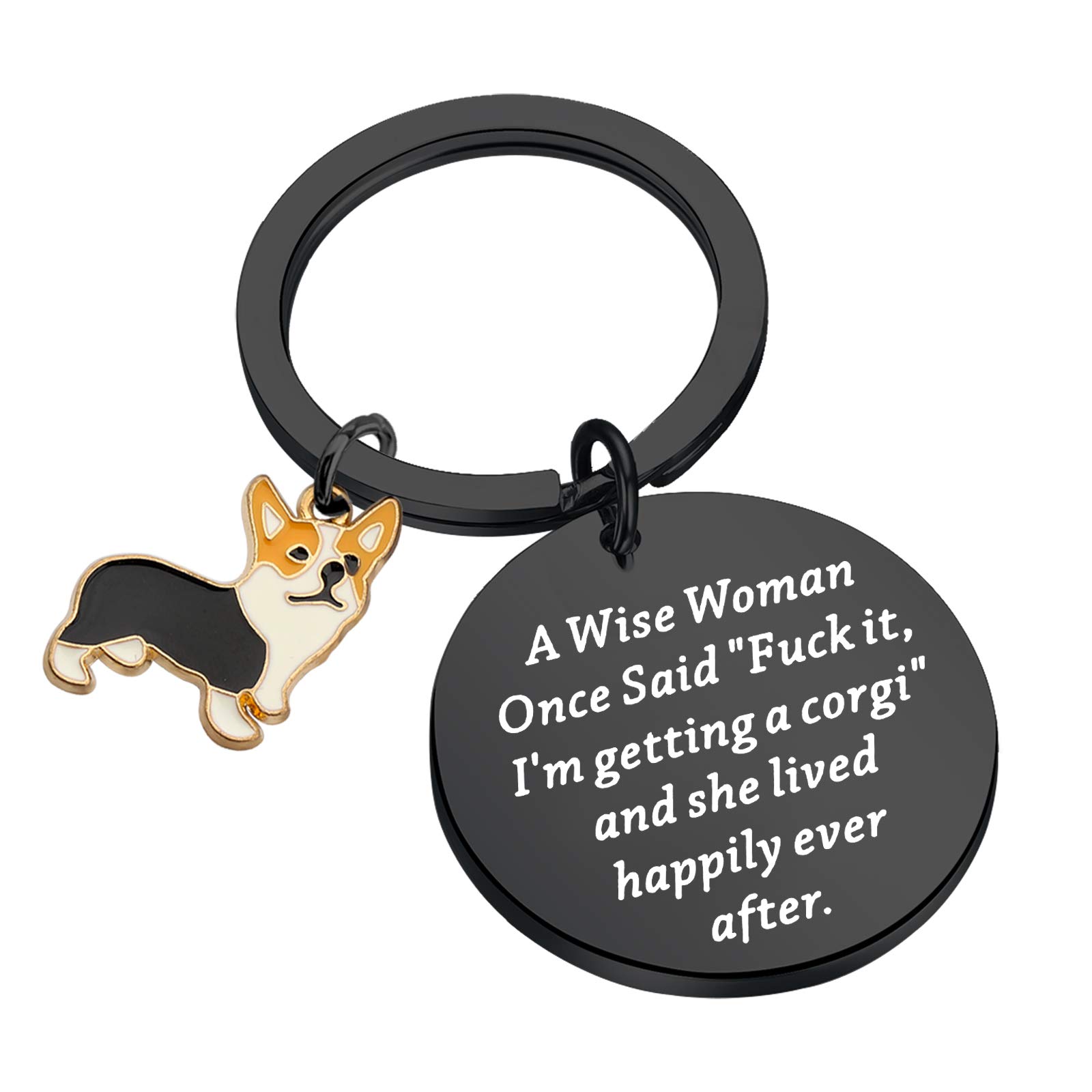 Corgi Keychain Gift for Women - Funny 'Fuck It I'm Getting a Corgi' Quote - Perfect for Corgi Lovers, Dog Moms & Birthday Gifts - Great for Keychains, Bags & Everyday Carry