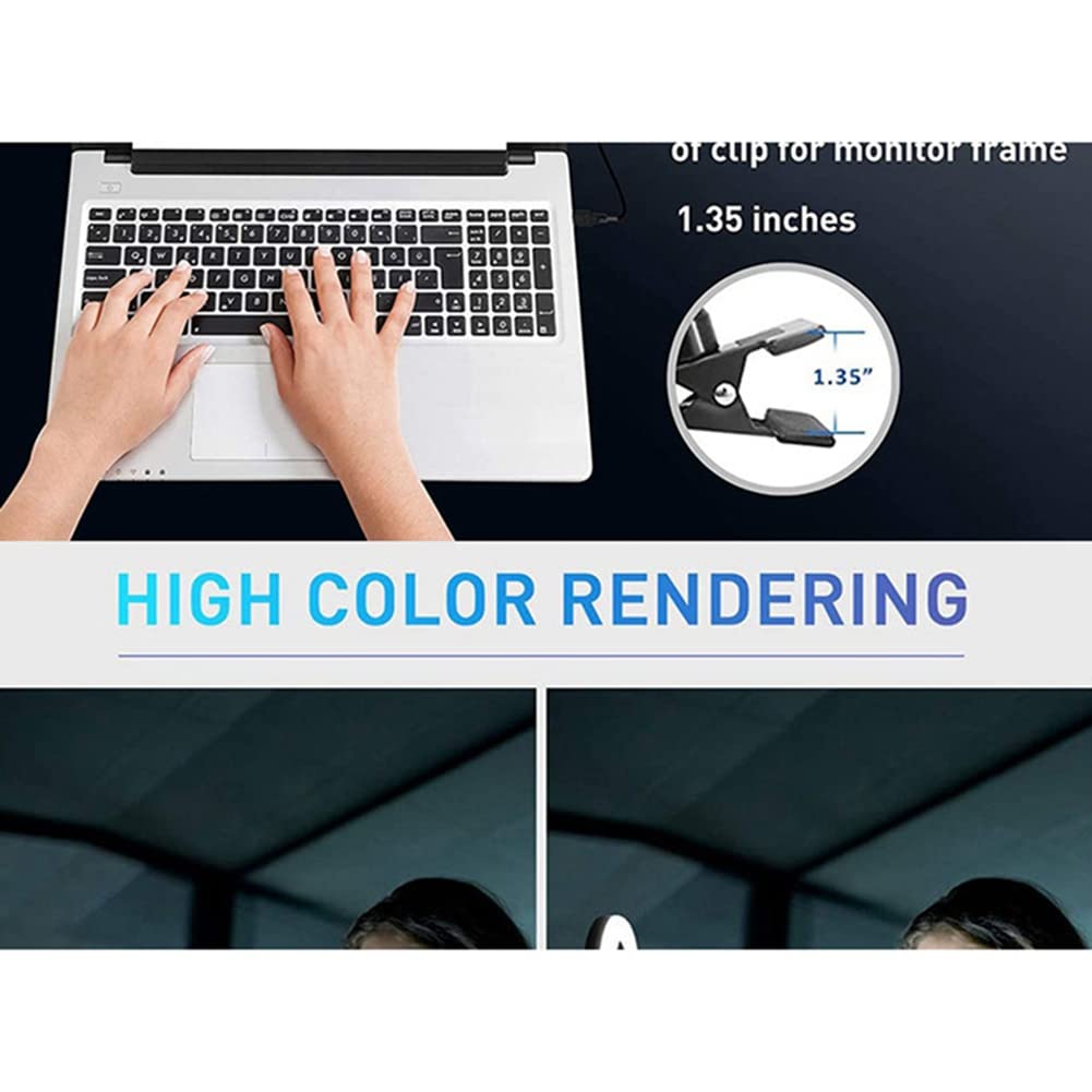 Zunedhys 1Set Ring Lamp with Tripod & Phone Holder for Laptop Computer Desktop, Perfect for Video Conference Lighting, Home Office, and Content Creation
