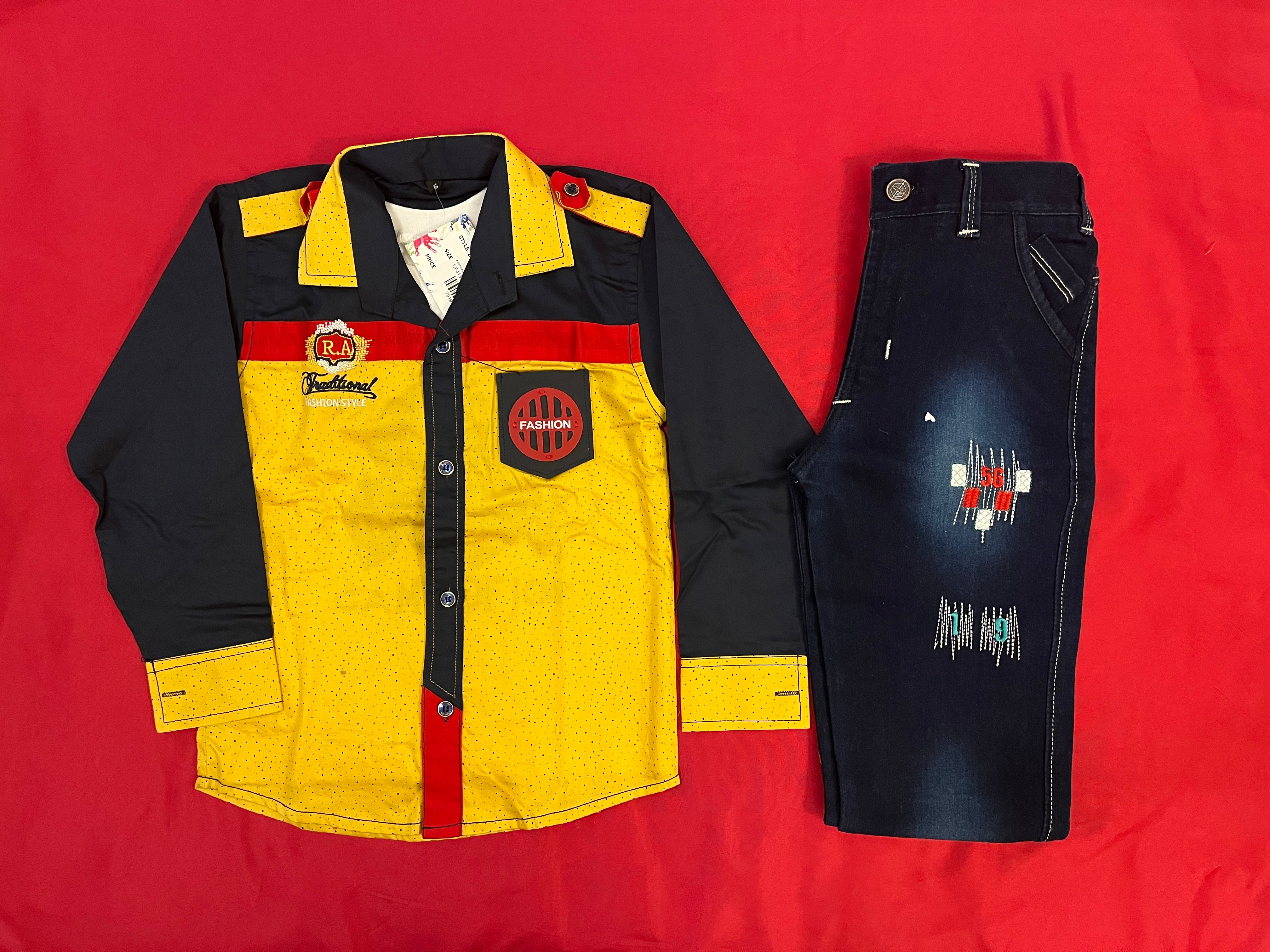 Stylish Yellow Long Sleeve Shirt for Boys - Perfect for School, Parties & Casual Wear