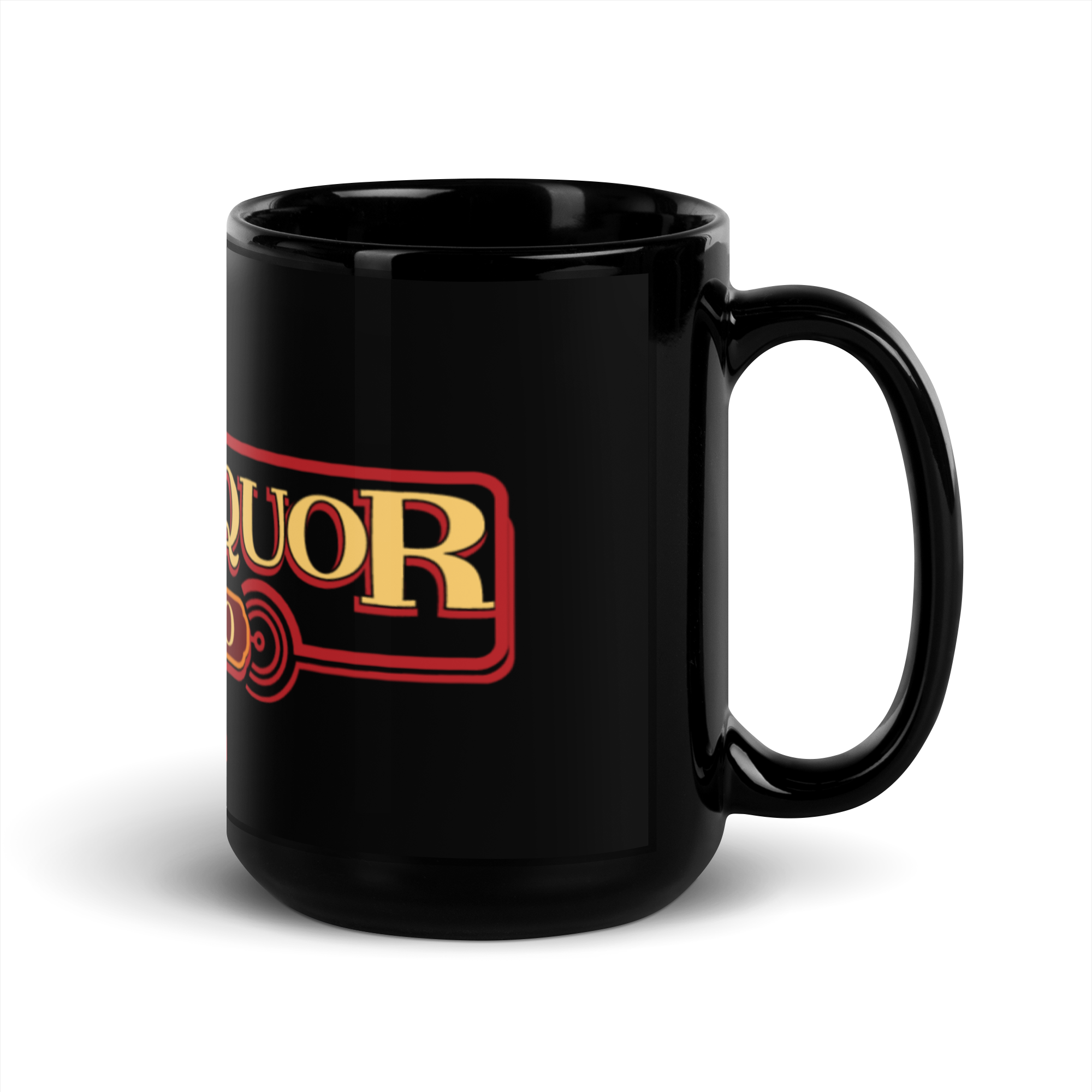 Boot Liquor Black 15oz Ceramic Coffee Mug - Perfect for Hot Drinks, Office Use & Camping Gifts