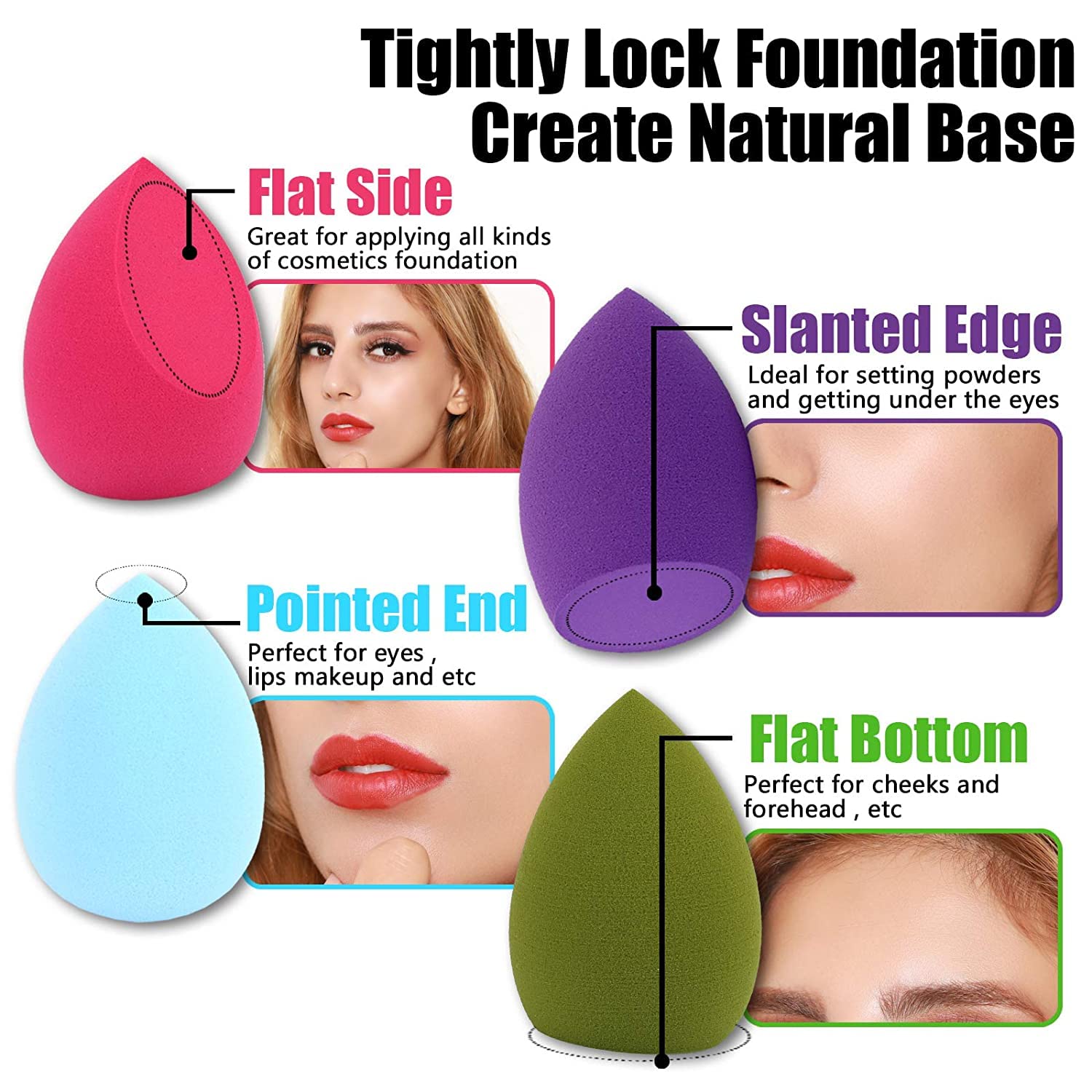 Wingage Makeup Sponge - Pink Beauty Blender for Flawless Foundation & Concealer - Pack of 1