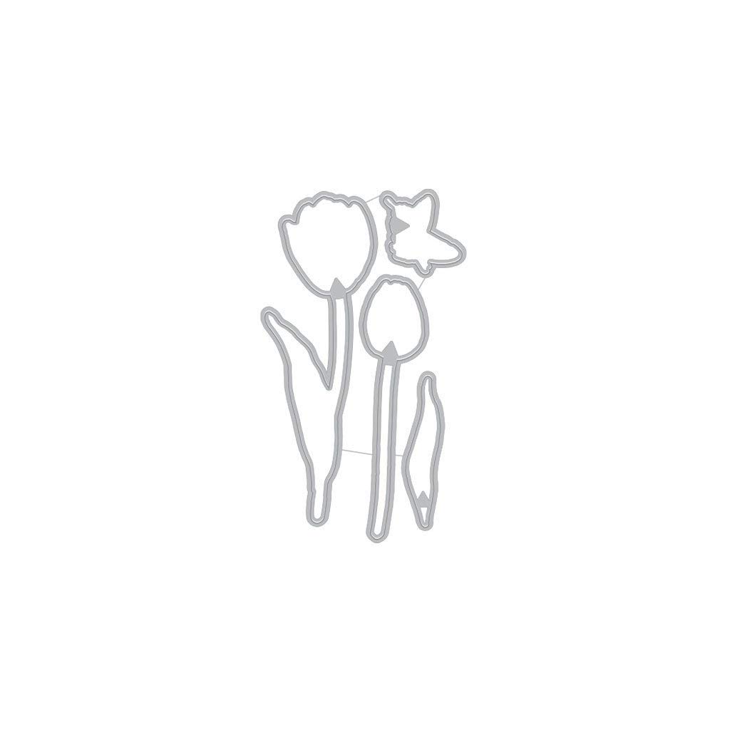 HERO ARTS DIE Tulips - Floral Crafting Die for Scrapbooking, Card Making & DIY Paper Crafts - Perfect for Wedding Invitations, Greeting Cards & Home Decor Projects
