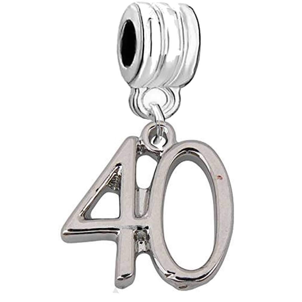 Sexy Sparkles Number Dangle Charms - Choose Your Favorite Number for Snake Chain Charm Bracelets | Perfect for Birthdays, Anniversaries & Personalized Jewelry Gifts