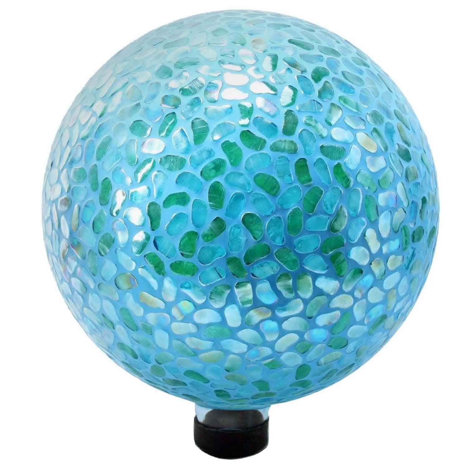10-Inch Blue Stone Tile Glass Globe Decorative Accent for Home, Office & Garden – Perfect for Centerpieces, Table Decor & Gift Ideas