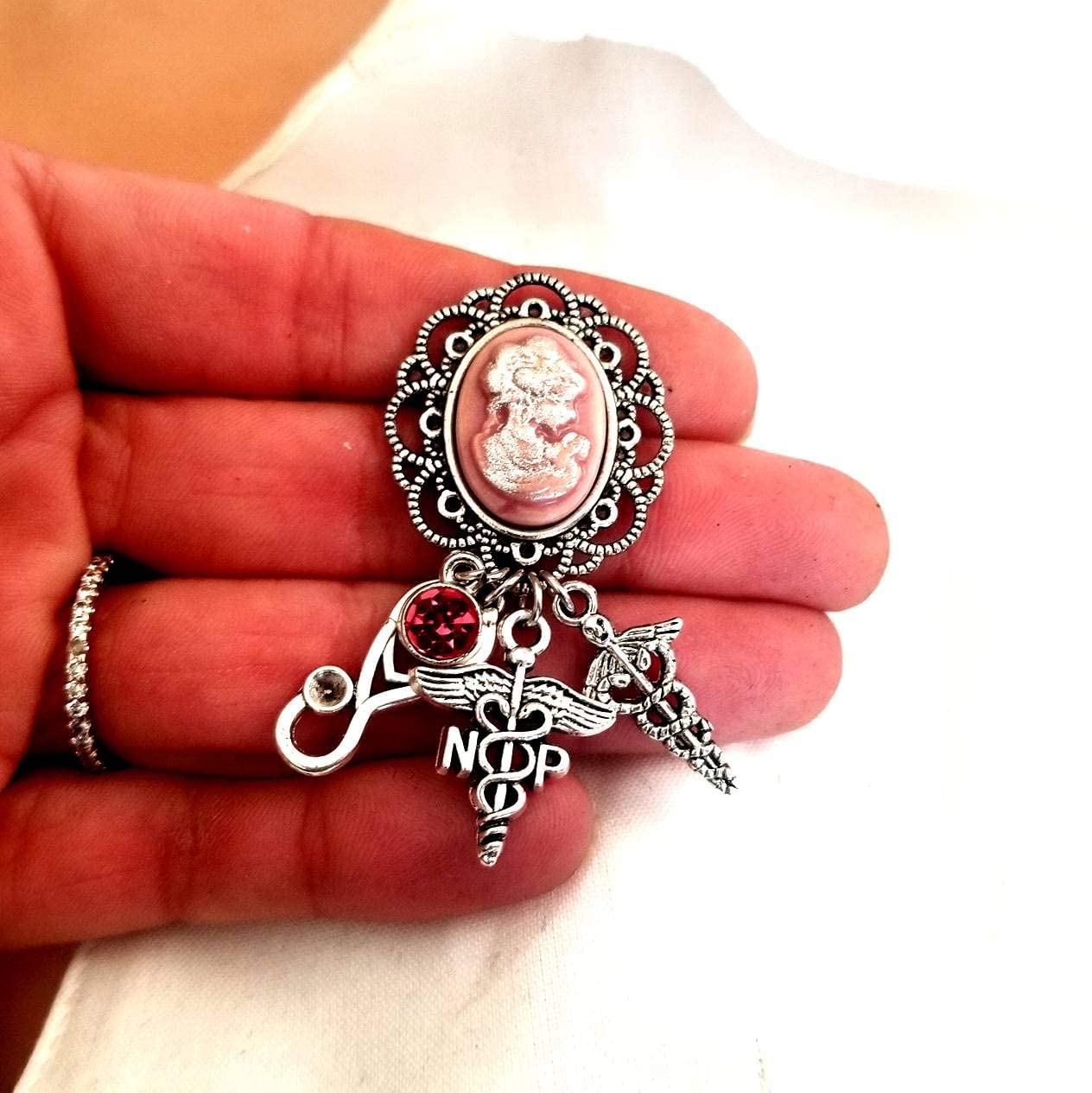 **Personalized Nurse Practitioner Lapel Pin - Custom NP Brooch for Nursing School Graduation Gifts, Women's Nurse Appreciation Jewelry - Perfect for Graduation Ceremonies & Professional Work Wear**