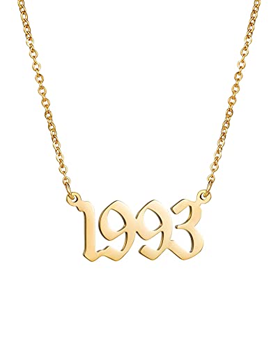 Year Necklace Gold-1993