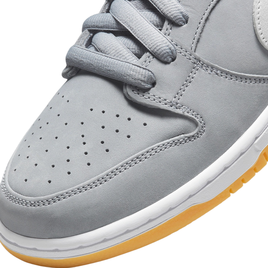 Nike SB Dunk Low Sneakers - Wolf Grey, Gum White & Black | Skateboarding, Casual Wear & Street Style Fashion