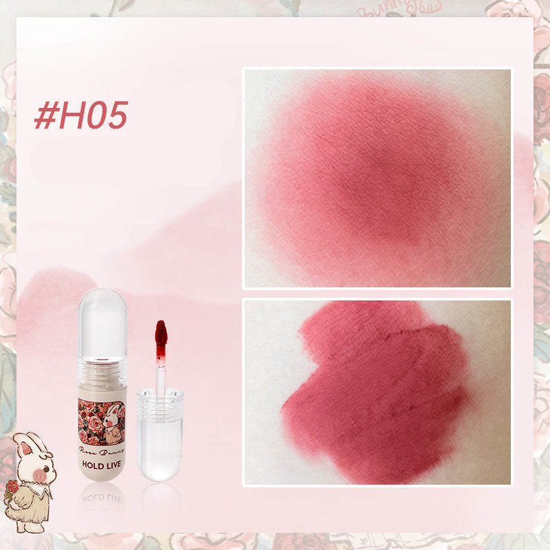 HOLD LIVE Bunny Garden Velvet Lip Cream - Long Lasting Matte Liquid Lipstick, Hydrating Non-Drying, Vegan & Cruelty Free - Perfect for Daily Wear, Parties & Special Occasions