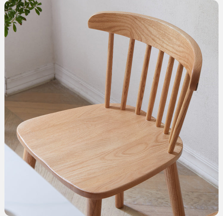 Solid Wood Windsor Chair Set of 4 - Oak, Cherry & Black Walnut - Perfect for Dining Room, Kitchen or Farmhouse Decor