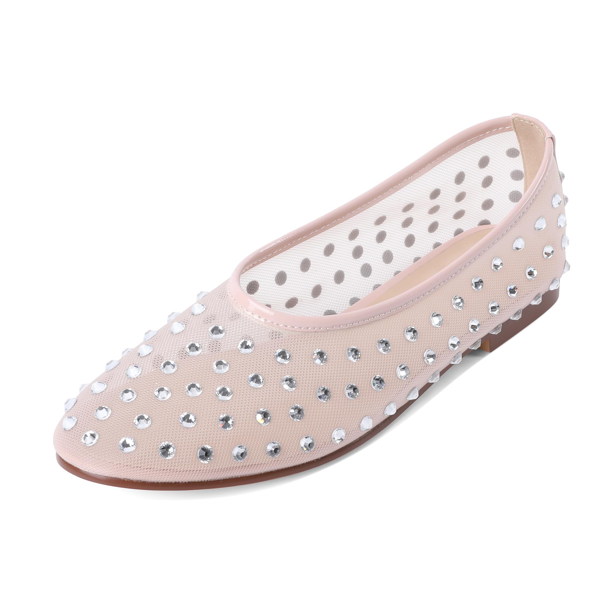 Eldof Women's Round Toe Slip On Ballet Flats - Comfortable Dress Shoes for Work, Office & Casual Wear