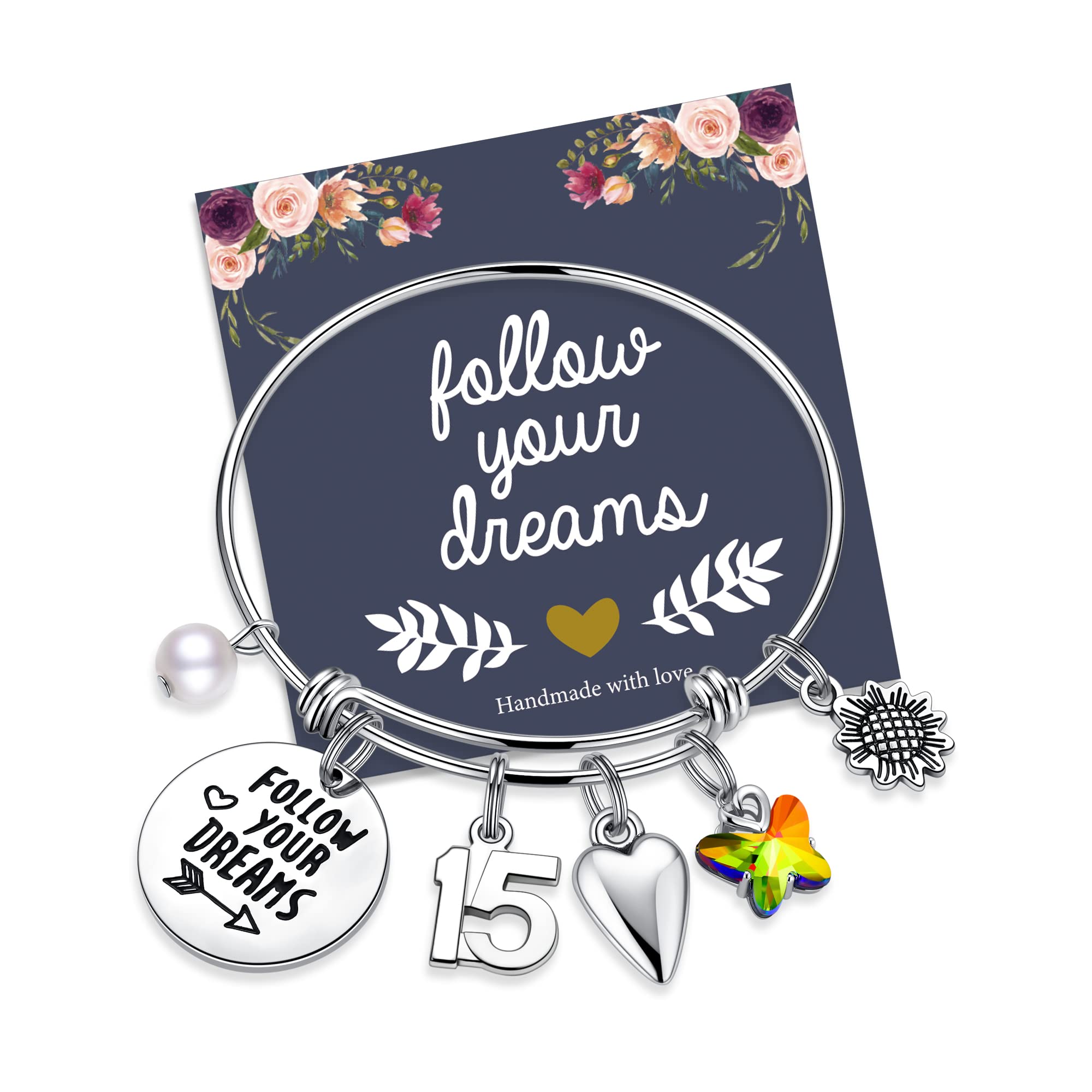 Stainless Steel Charm Bracelet for Women & Teen Girls - Elegant Birthday Gift for Daughter, Sister & Friends - Perfect for Birthdays, Anniversaries & Special Occasions