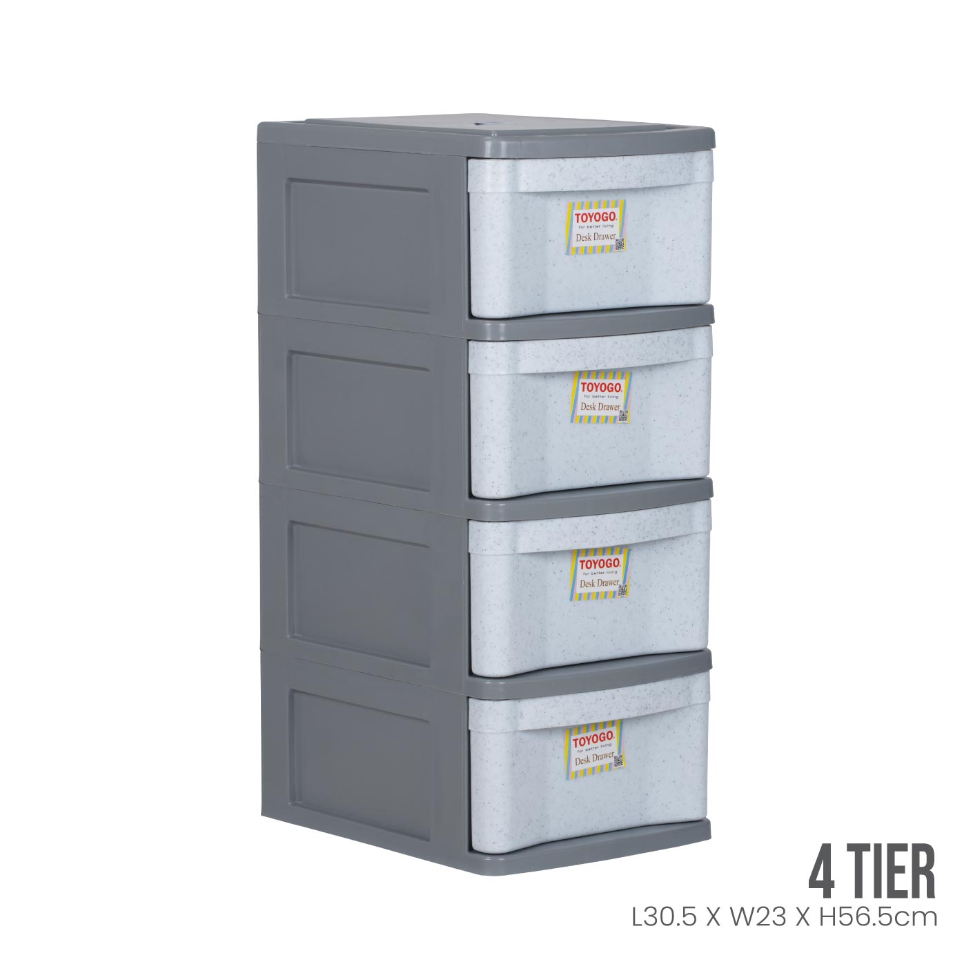FUJI 4-Tier Plastic Storage Drawer Organizer (905-4) - Perfect for Bedroom Closet, Office Supplies & Craft Room Organization