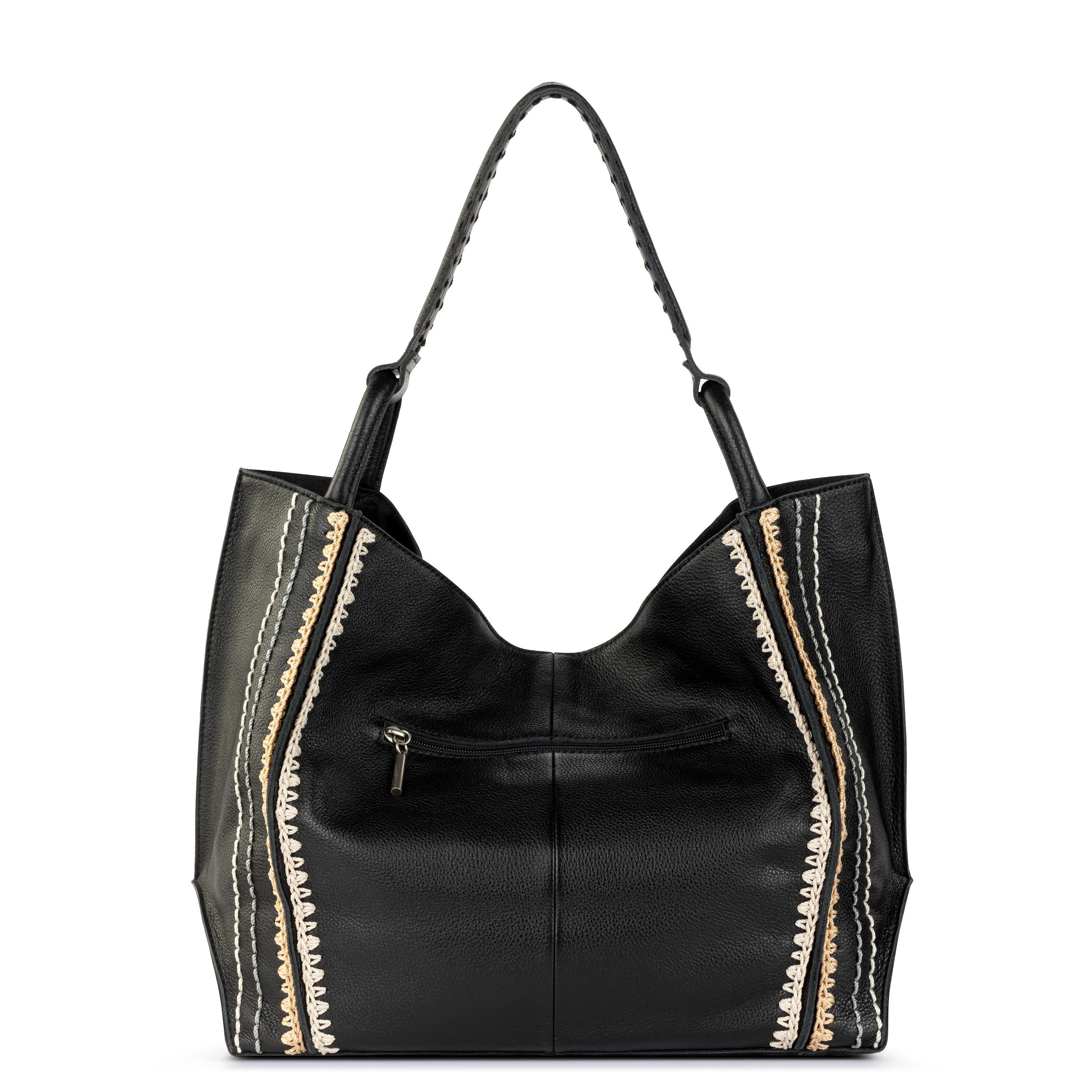Los Feliz Large Leather Tote Bag - Black Neutral Seminyak - Perfect for Work, Travel & Everyday Use