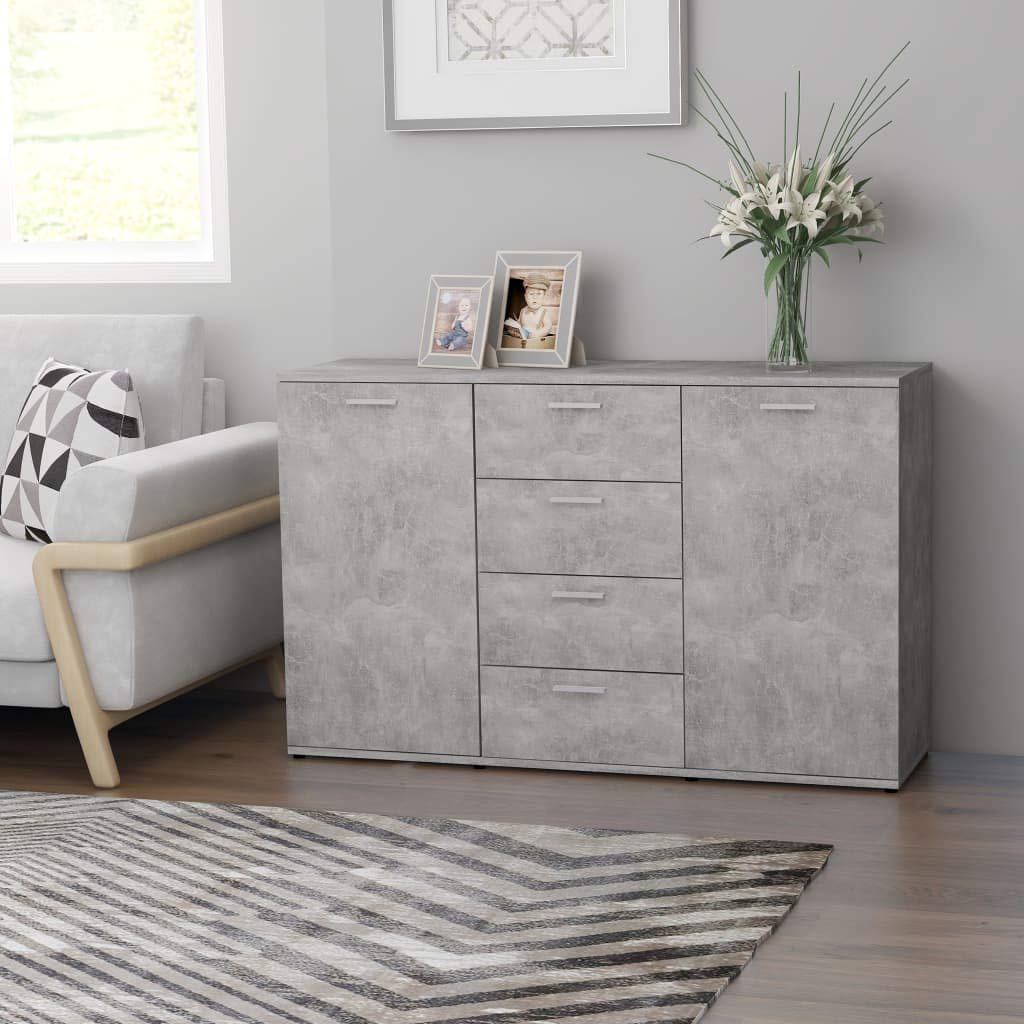 Solid Wood Buffet Sideboard with 2 Doors & 4 Drawers - 60