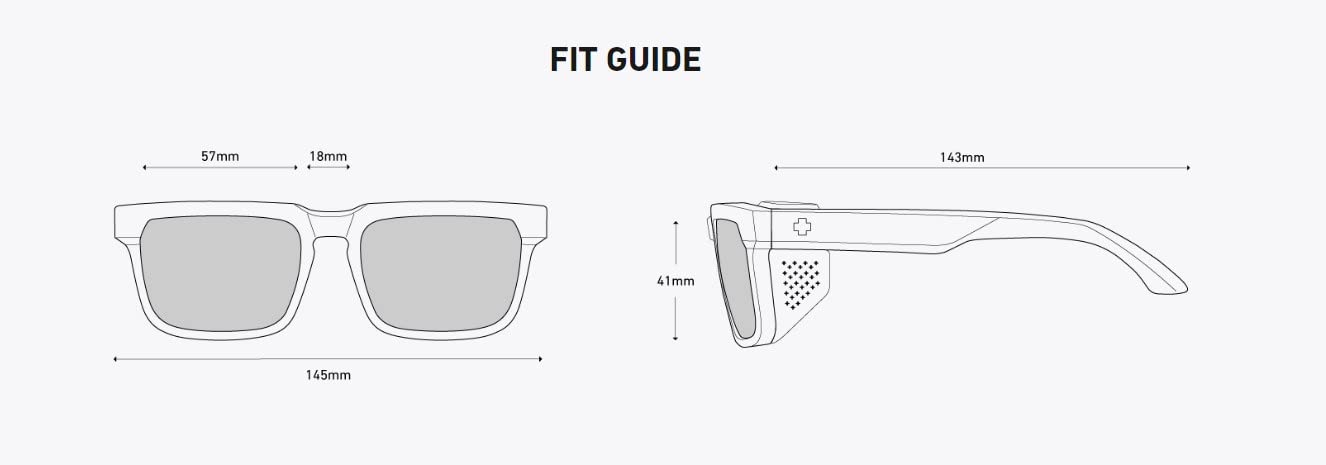 Spy Optic Helm Tech Polarized Sunglasses - Matte Black Frame, Bronze Polarized Ice Blue Spectra Mirror Lens - for Cycling, Running & Outdoor Sports