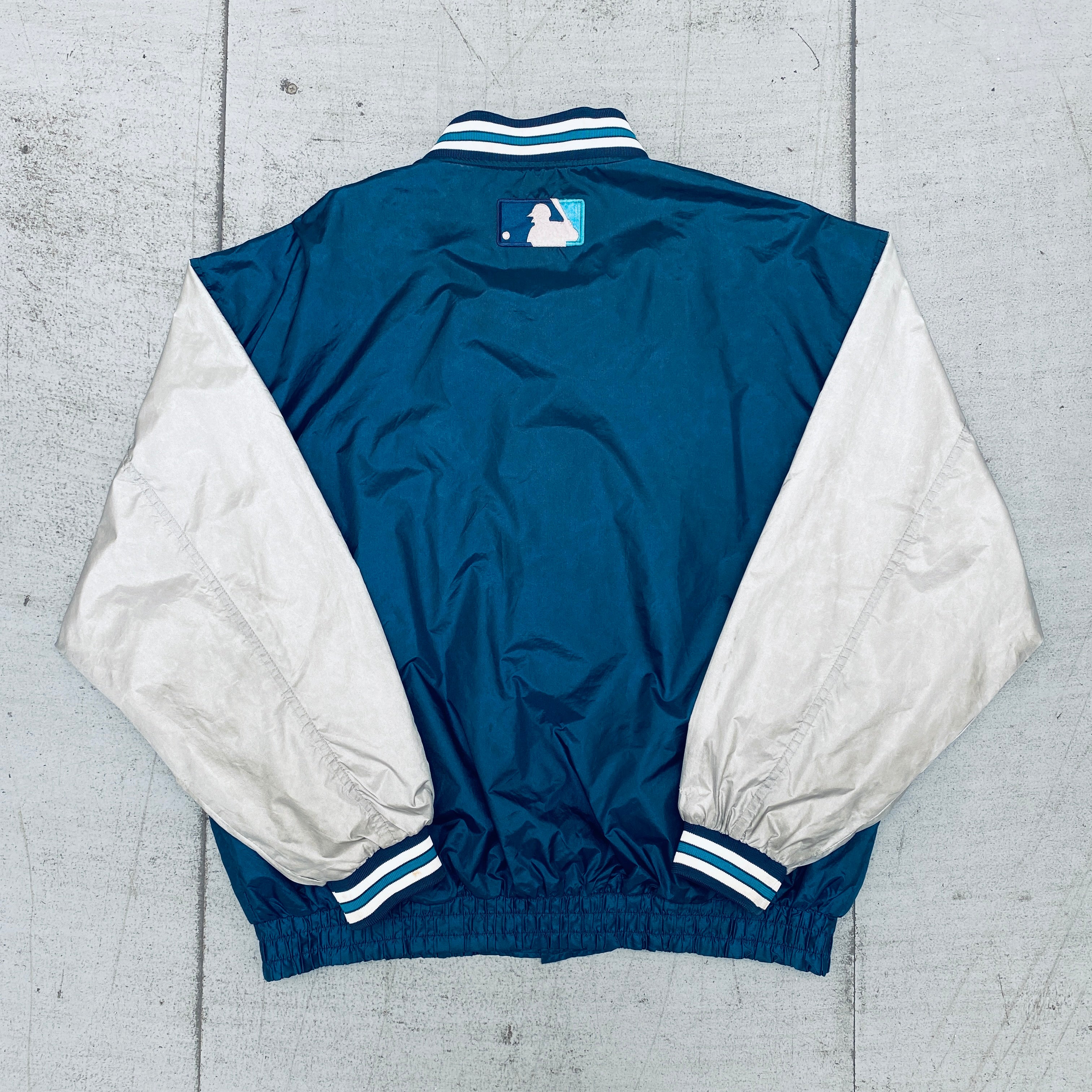 Seattle Mariners 1990s Vintage Pro Player Lightweight Dugout Bomber Jacket XXL - Perfect for Baseball Games, Retro Fashion & Sports Fan Collectibles