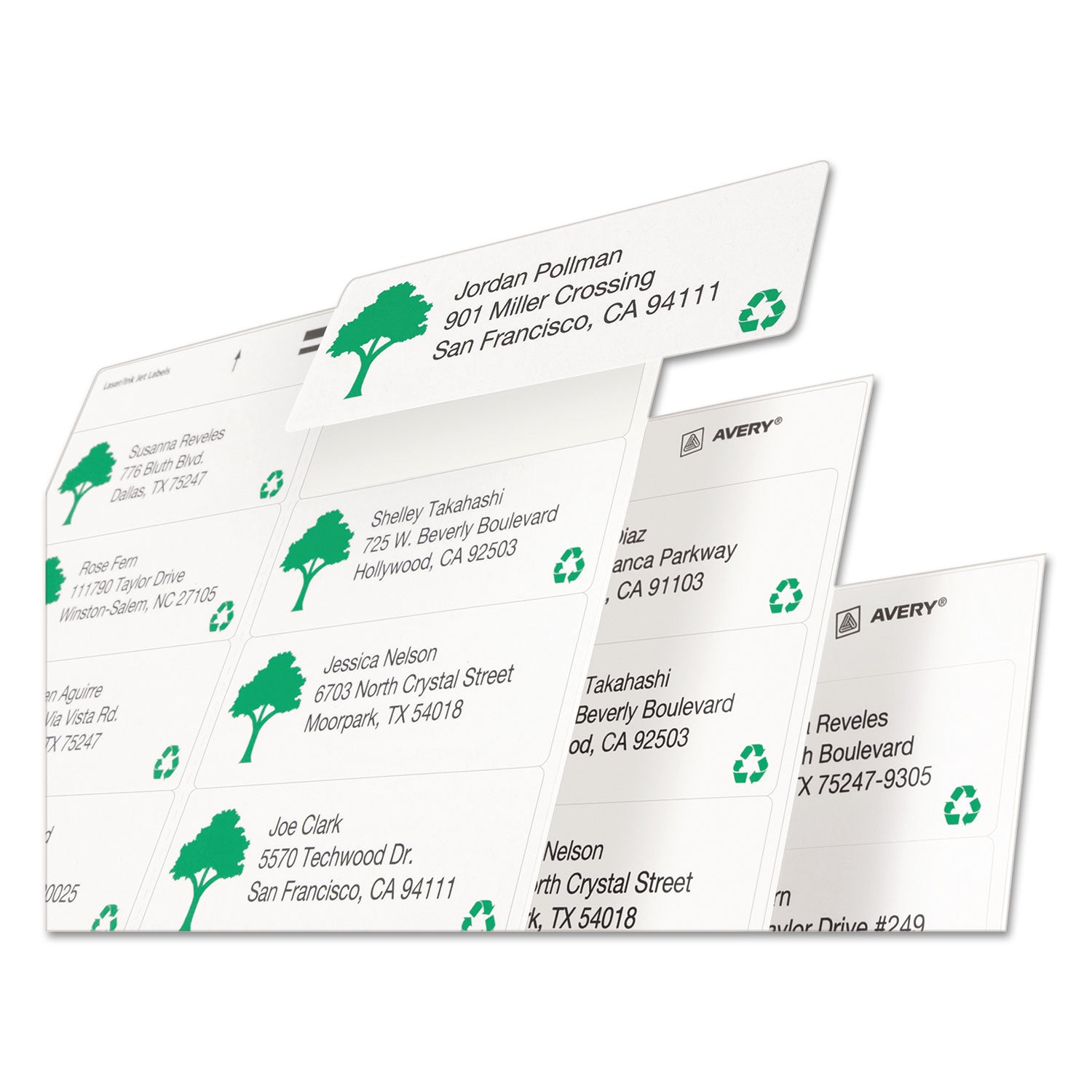 Avery® Eco-Friendly Mailing Labels for Inkjet & Laser Printers - 1