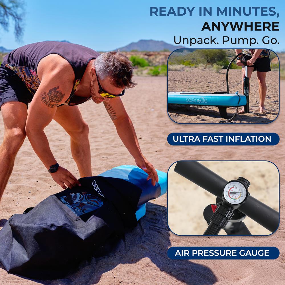 Inflatable Stand Up Paddle Board with LED Lights - Lightweight SUP for Lakes, Rivers & Ocean - Perfect for Night Paddling, Yoga & Fishing