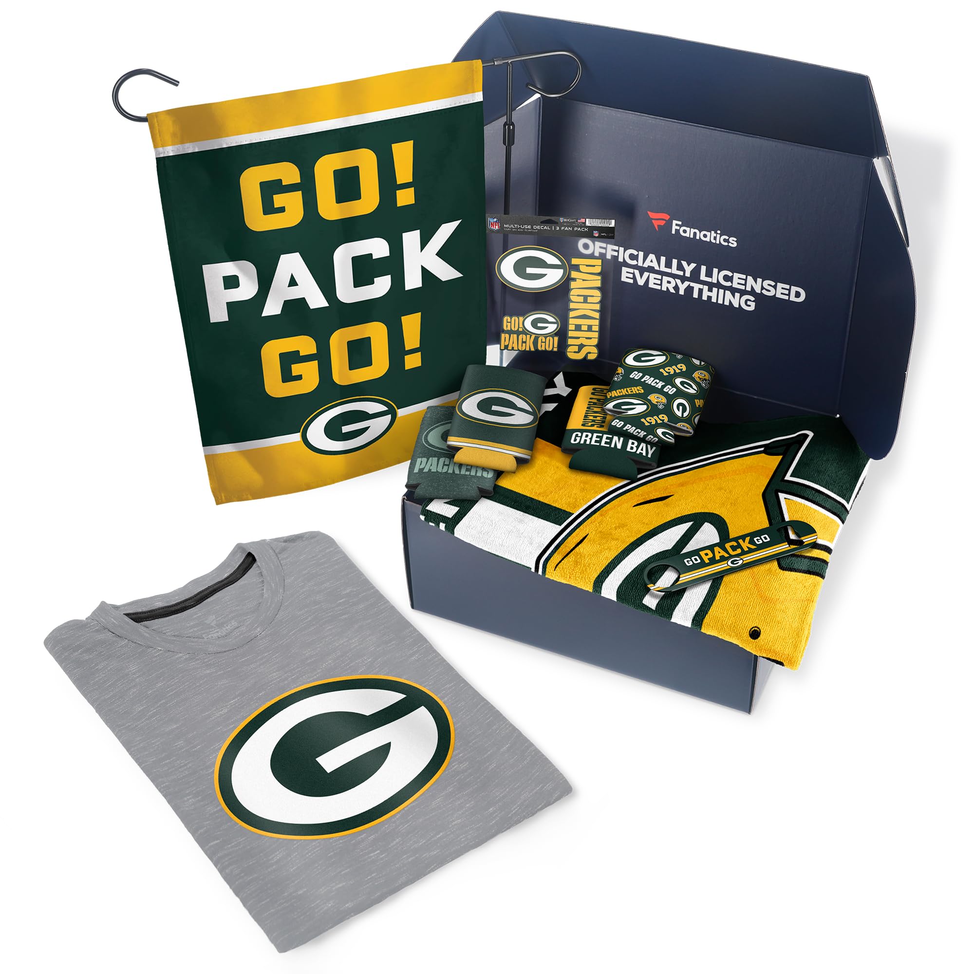 Fanatics NFL Pack Tailgate Game Day Essentials T-Shirt Gift Box - $107+ Value | Perfect for Football Parties, Tailgating & Super Bowl Gifts