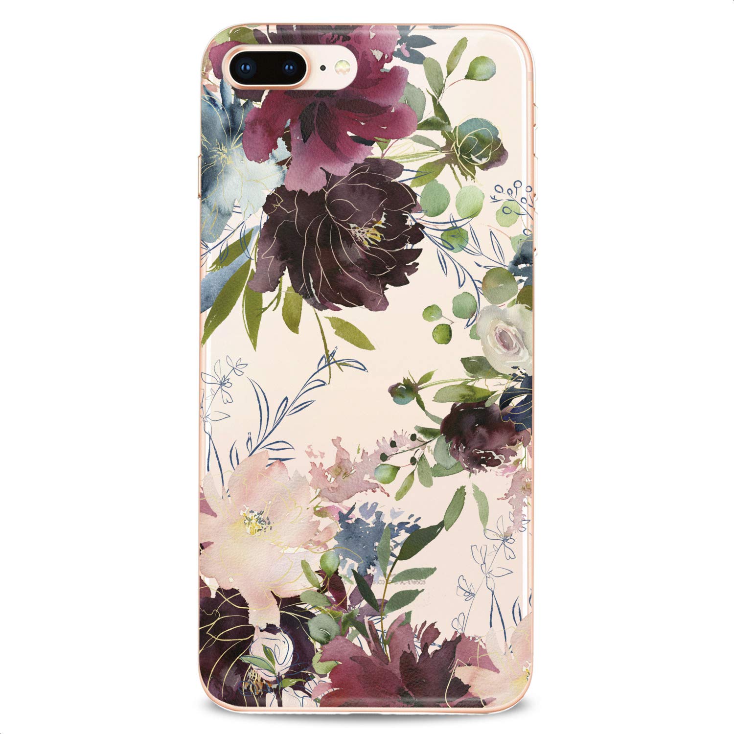 Premium TPU Phone Case for iPhone 16/15/14/13/12/11 Pro Max/Plus/Mini/XS/XR/X/8/7/6/5/SE - Slim Flexible Silicone Cover with Elegant Peony Floral Design & Leaf Patterns - Cute Kawaii Style Protective Case for Women & Girls - Perfect for Daily Use, Work & Outdoor Activities