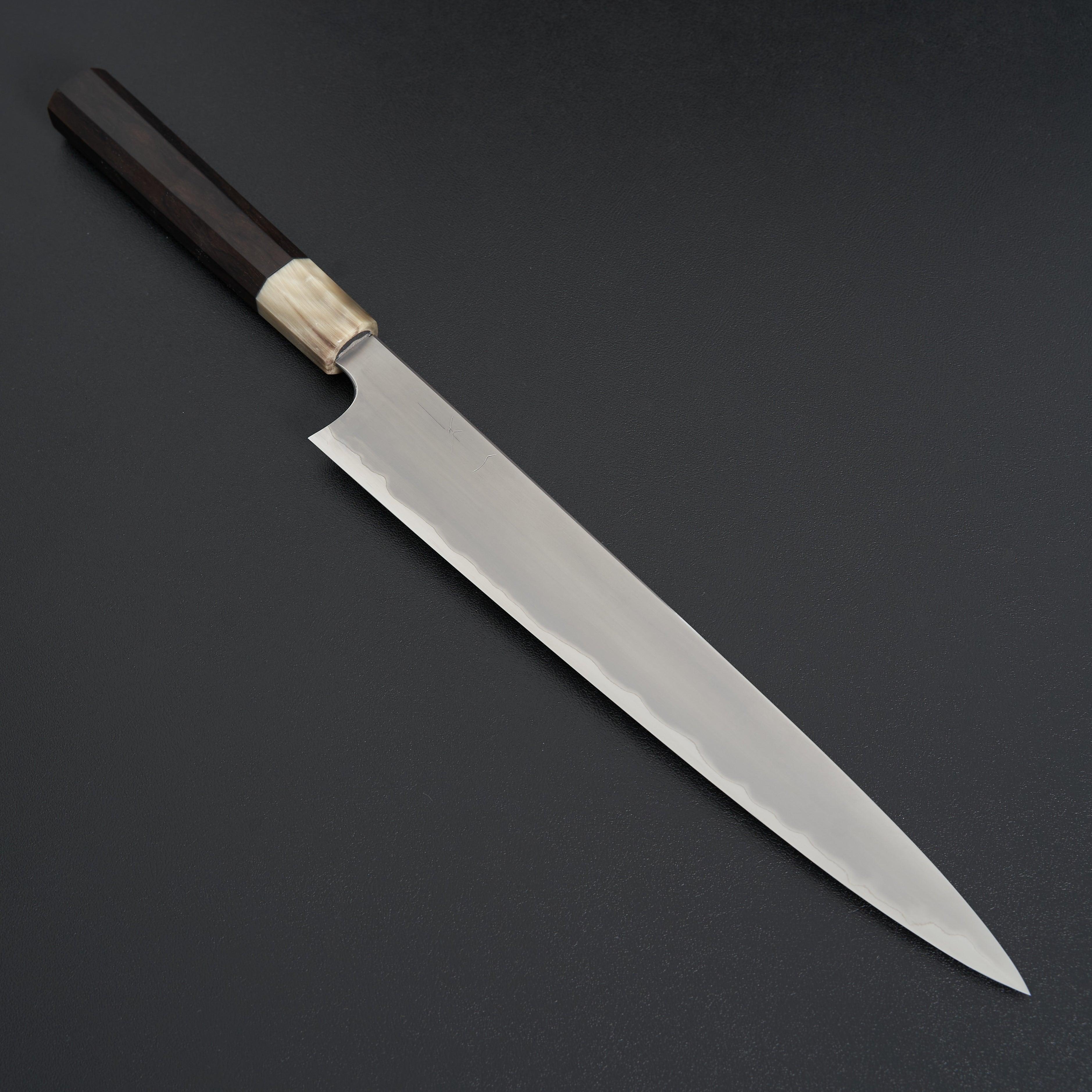 Premium Hitohira Togashi White #1 Stainless Clad Kasumi Sujihiki 270mm Japanese Slicing Knife with Ebony Handle - Perfect for Sushi, Sashimi & Meat Carving