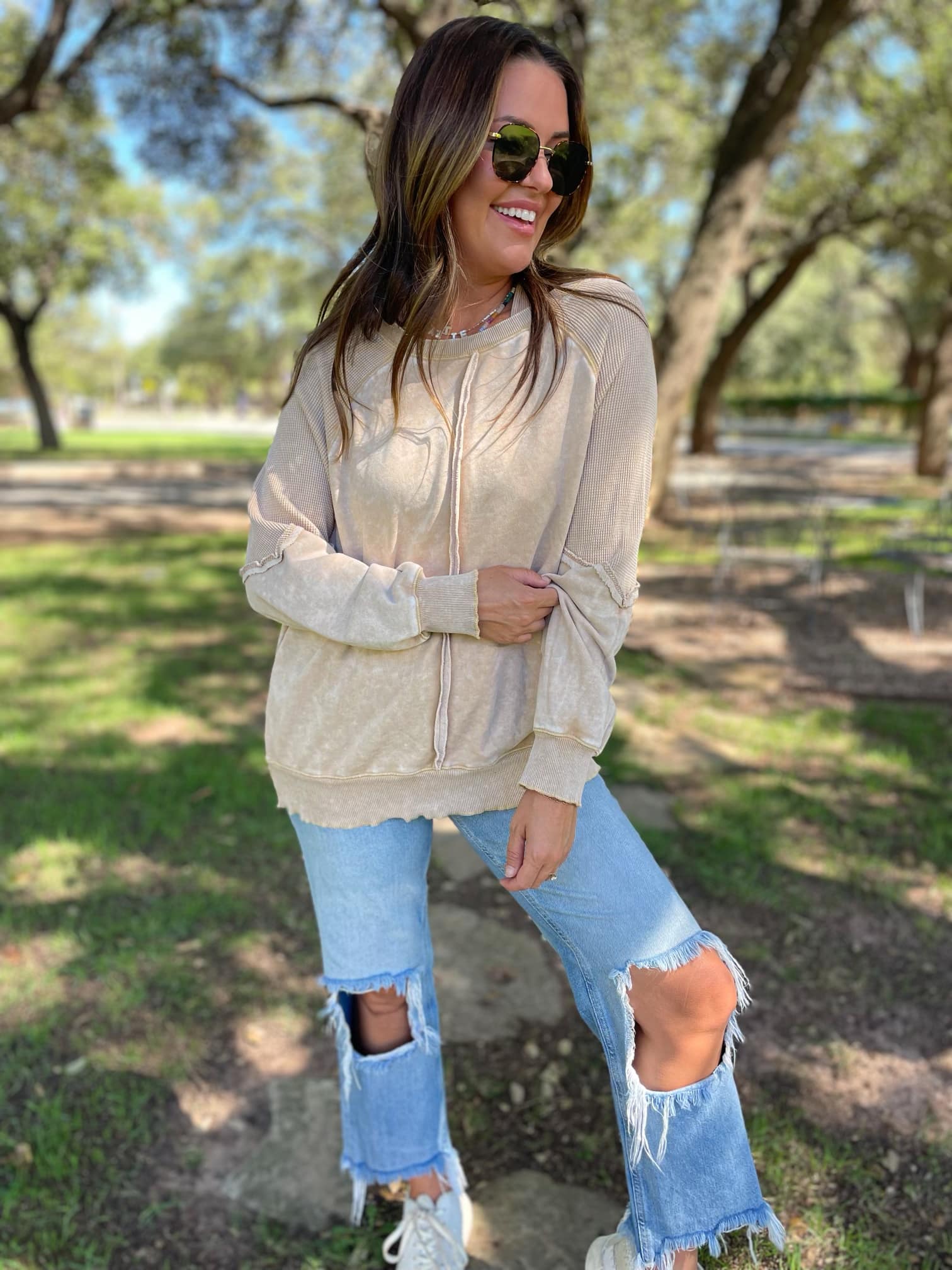 PREORDER: Elliott Exposed Seam Sweatshirt - 5 Color Options | Cozy Unisex Pullover for Casual Wear & Street Style