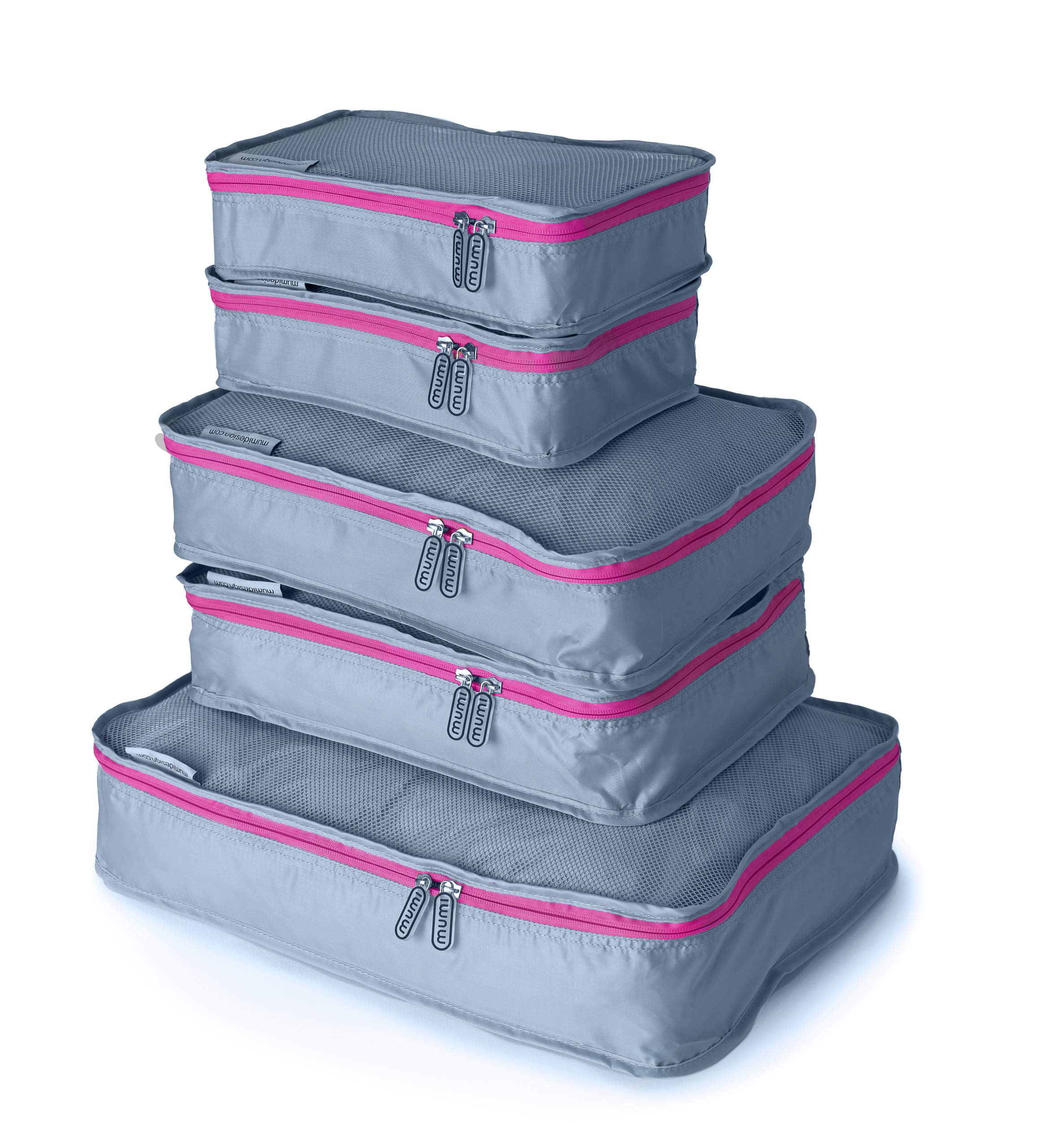 Mumi Packing Cubes - 4-Piece Travel Organizer Set for Luggage & Suitcases - Lightweight & Durable Compression Bags for Efficient Packing - Perfect for Business Trips, Vacations & Weekend Getaways