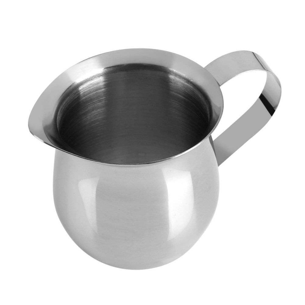 Stainless Steel Milk Frothing Pitcher 90ml - Barista Latte Art Frother Cup for Espresso, Cappuccino & Hot Chocolate - Perfect for Home & Coffee Shop Use
