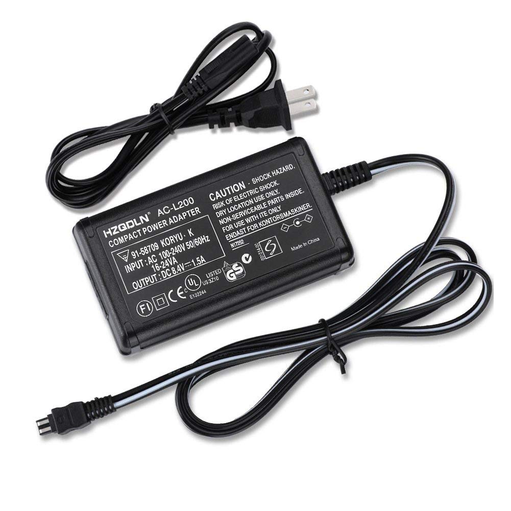 Original AC Adapter Replacement for Sony AC-L200 Charger (Black A6) - Power Supply for Sony Cameras, Video Recorders & Electronic Devices - Perfect for Travel, Studio & Home Use