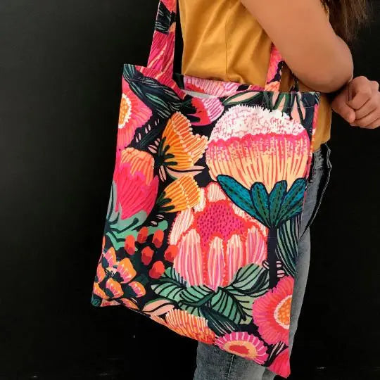 Flowers of Oz Tote Bag - Stylish Canvas Shopper with Vibrant Floral Print | Perfect for Grocery Shopping, Beach Trips & Everyday Use