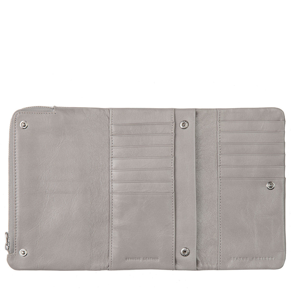 Audrey Wallet for Women - Slim Light Grey Leather Wallet with RFID Protection - Perfect for Everyday Use, Travel & Gift Giving