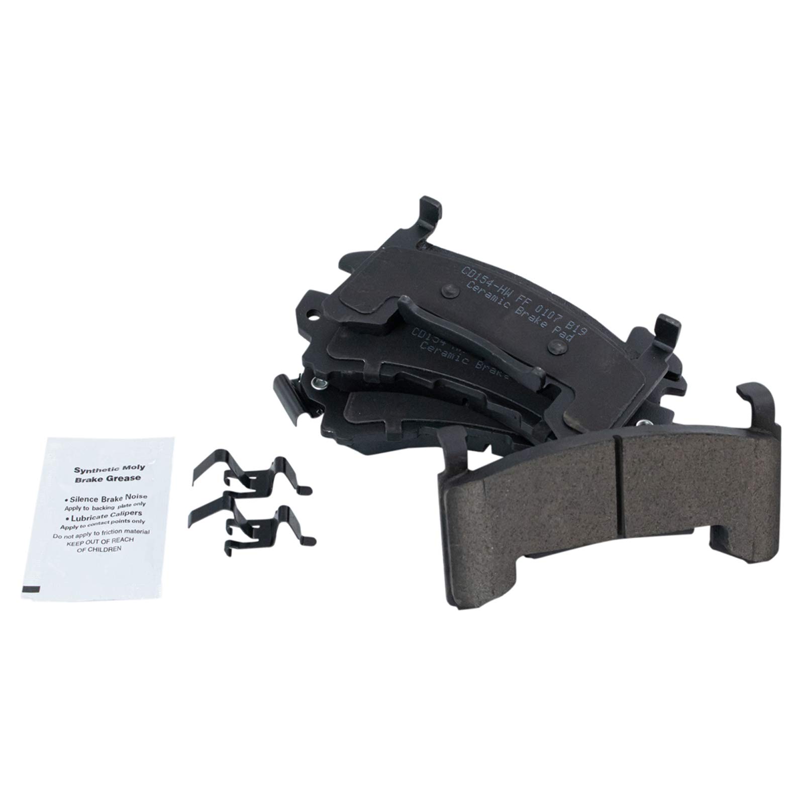 TRQ Front Ceramic Brake Pad, Rotor & Caliper Kit with High-Performance Brake Chemicals - Perfect for Sedans, SUVs and Trucks - Smooth Stopping Power for City Driving & Highway Commutes