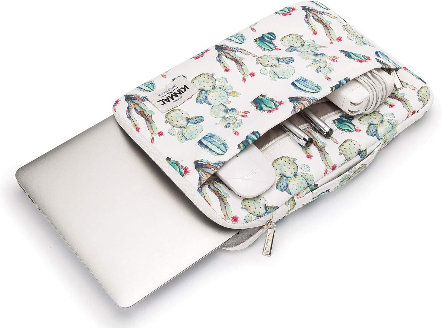 360° Padded Waterproof Laptop Sleeve Case for MacBook Pro 13 inch/Air 13 inch & iPad Pro 11 inch - Shockproof Protective Bag with Handle Fits 12-13.3 inch Laptops (Cactus Green) | Perfect for Travel, Office & School Commute
