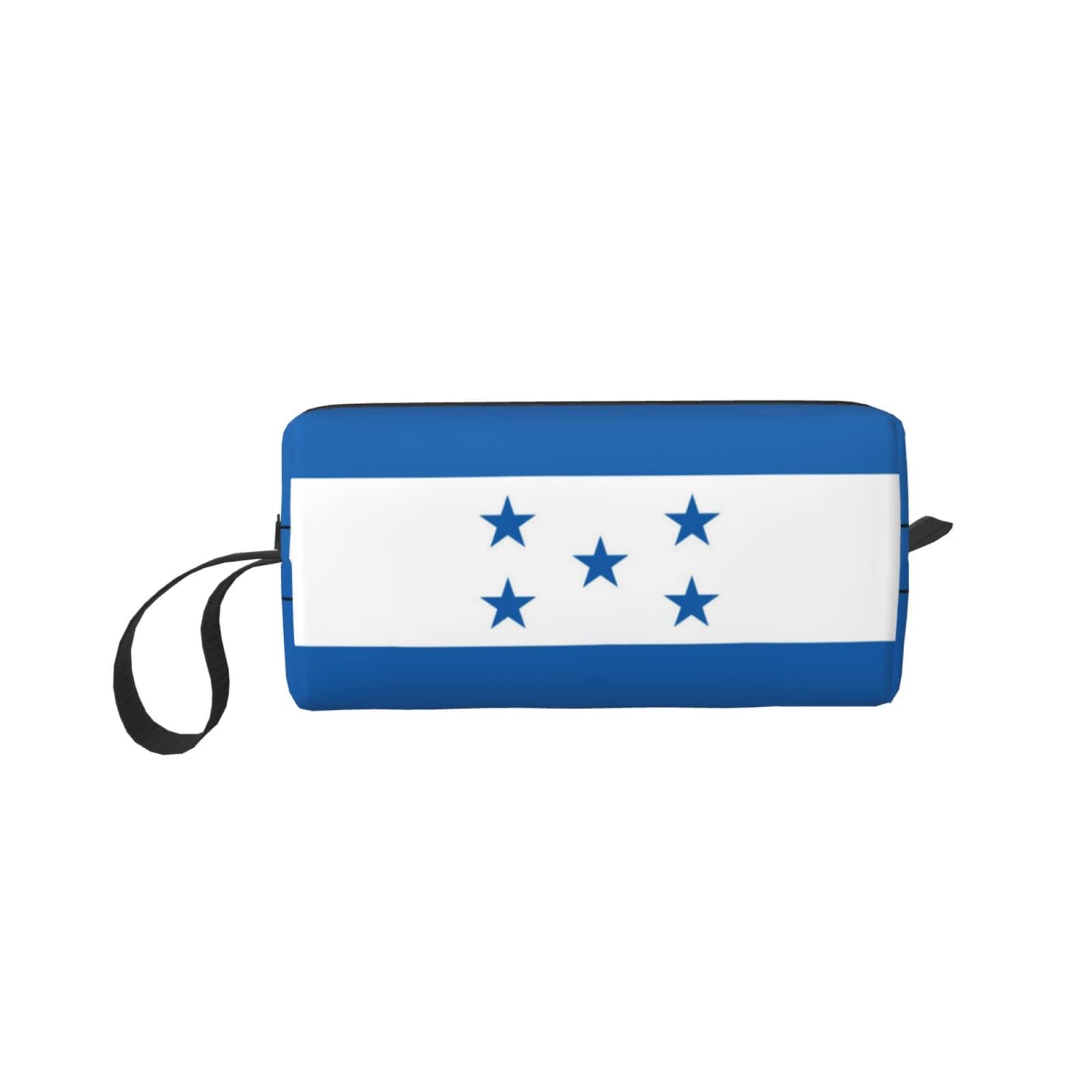Honduras Flag Makeup Bag - Waterproof Travel Cosmetic Organizer with Zipper, Portable Toiletry Case for Women | Perfect for Travel, Gym & Daily Use