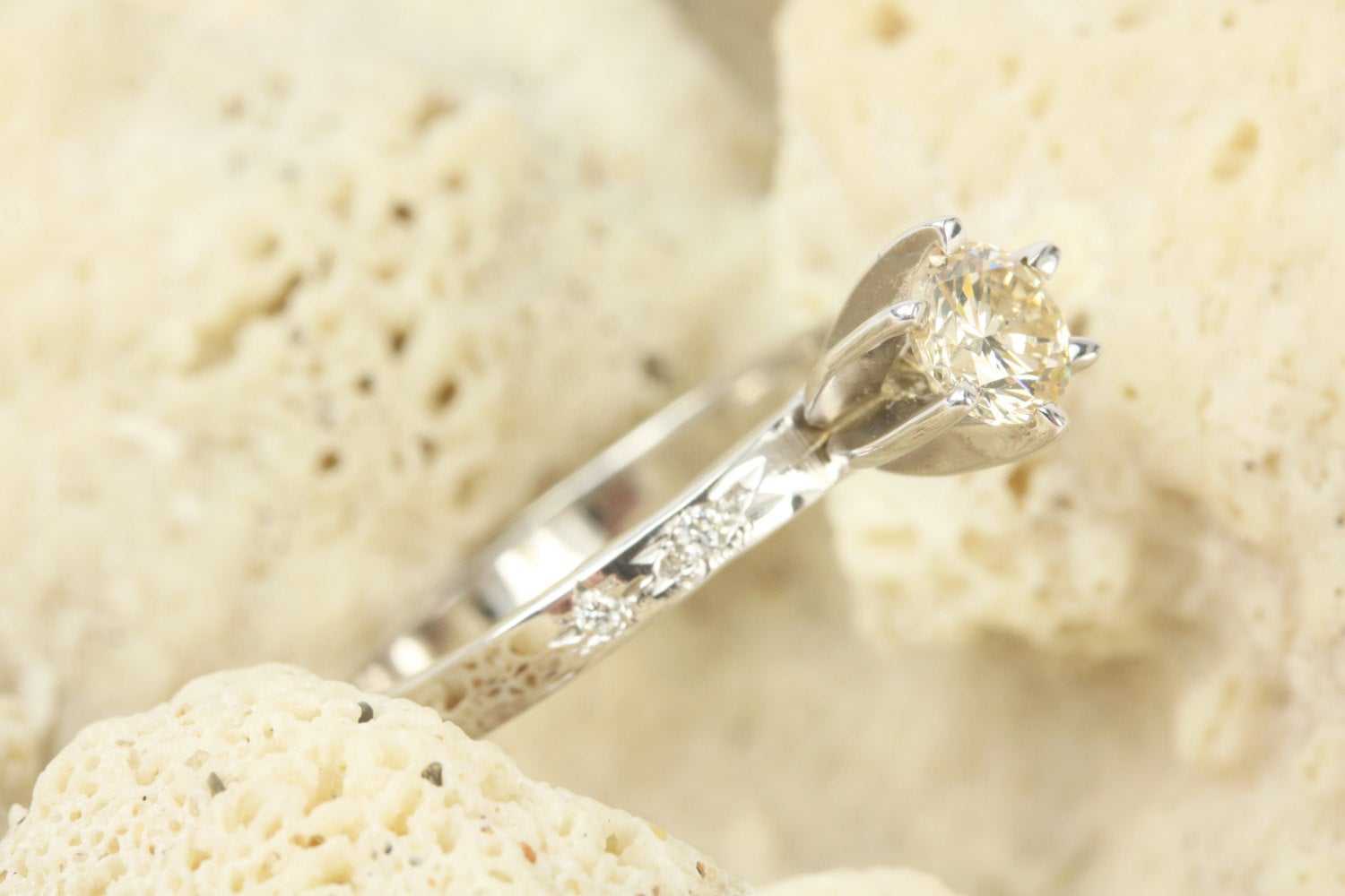 0.54 Carat Solitaire Diamond Engagement Ring in 14K White Gold - Perfect for Proposals, Anniversaries & Romantic Occasions