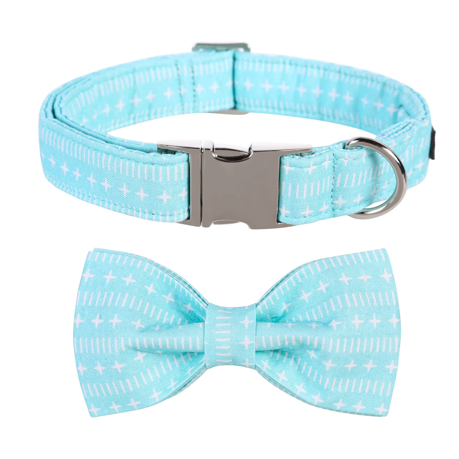 Premium Adjustable Dog Collar with Bow Tie - Metal Buckle Pet Collar for Small Medium Large Dogs & Cats | Stylish Fashion Accessory for Puppies, Boy & Girl Pets | Perfect for Daily Walks, Parties & Photo Shoots