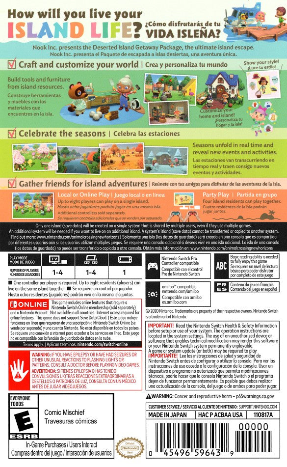 Animal Crossing: New Horizons - Nintendo Switch Game | Life Simulation & Island Adventure | Perfect for Relaxation & Creative Play
